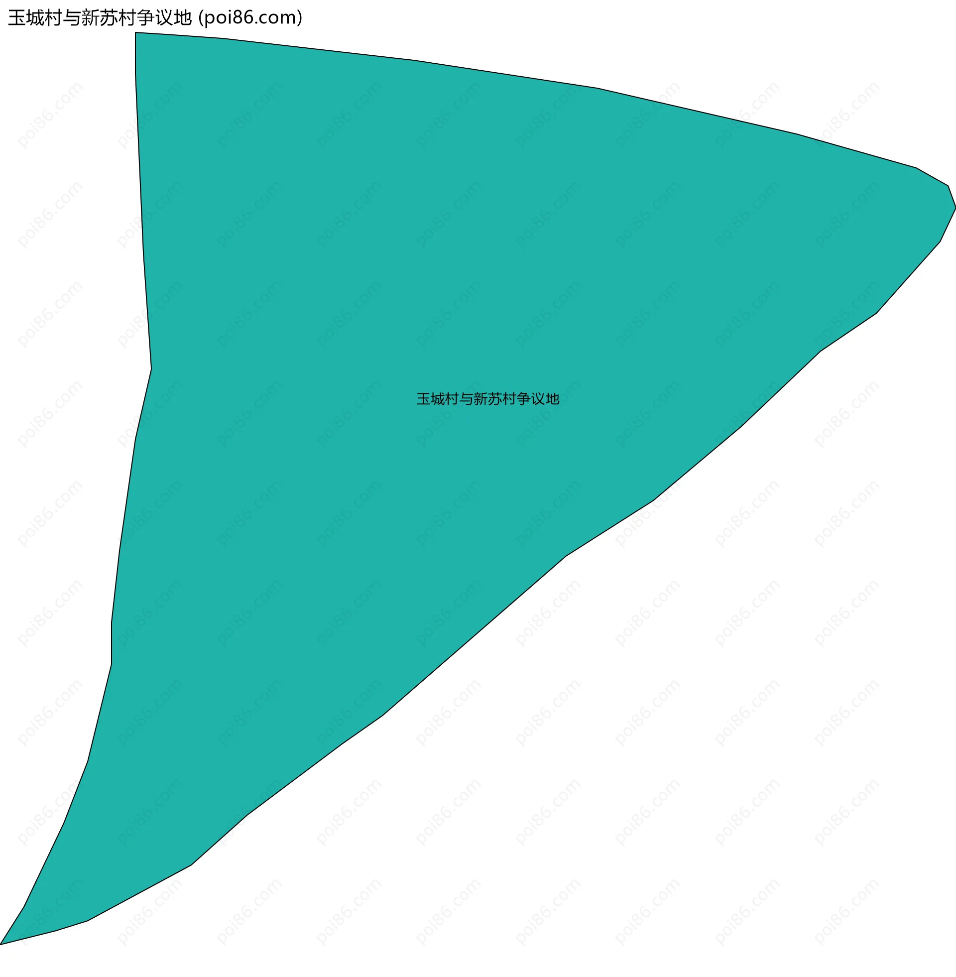 玉城村与新苏村争议地边界地图