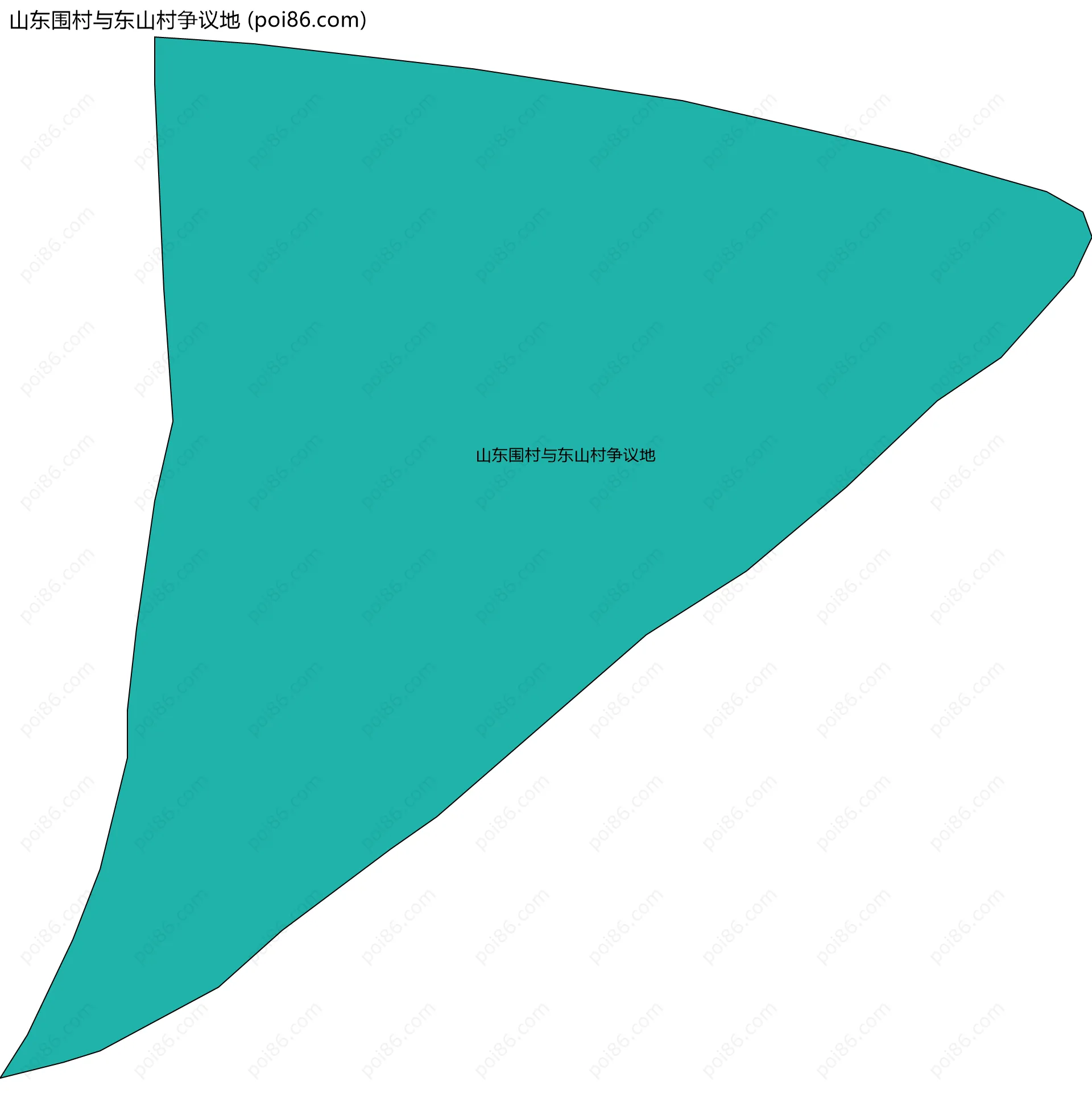 山东围村与东山村争议地边界地图