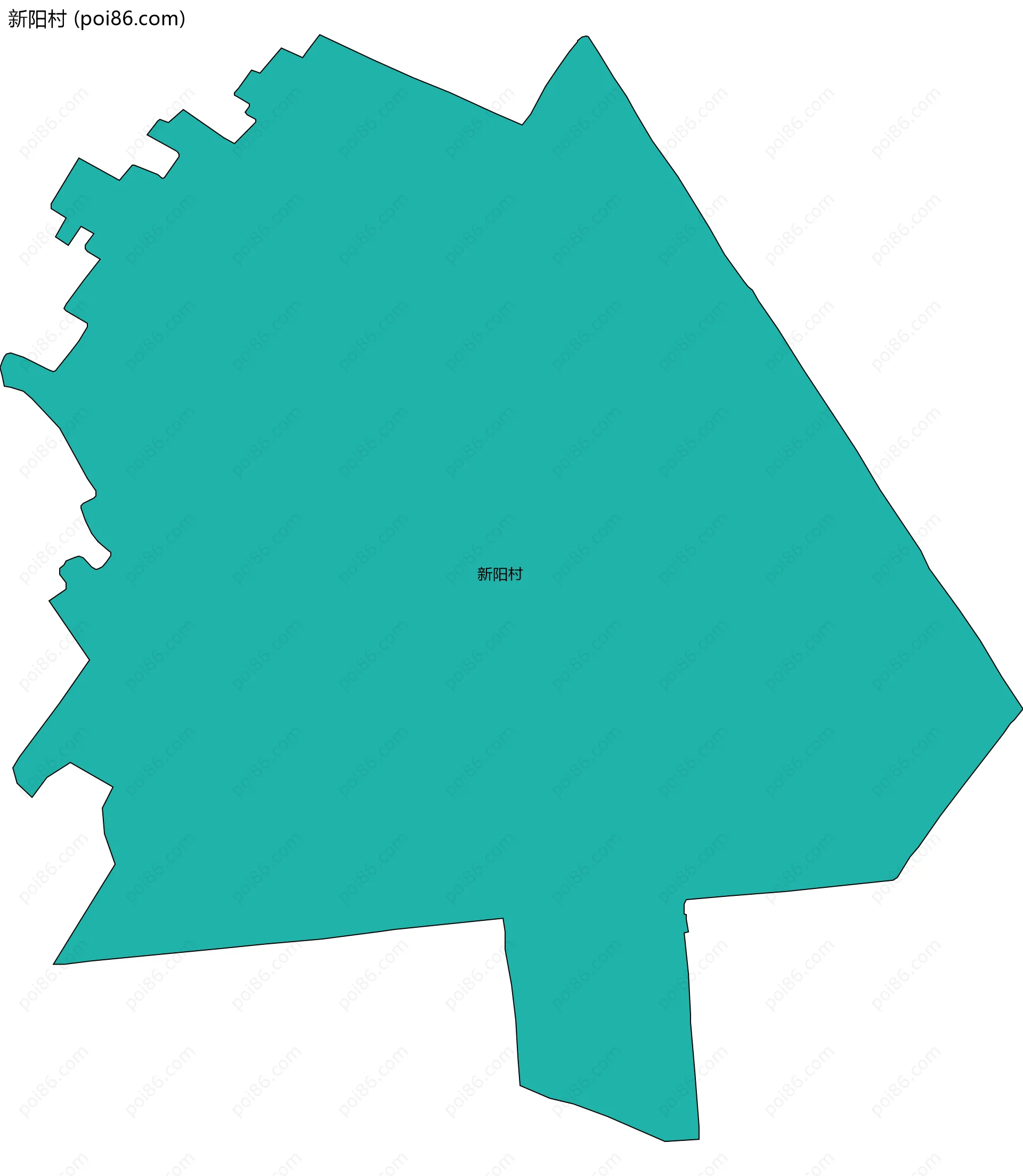 新阳村边界地图