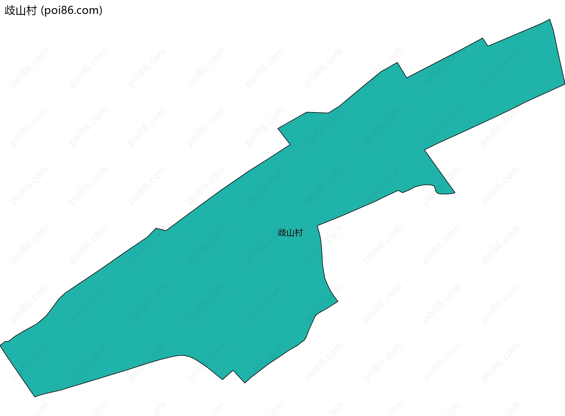 歧山村边界地图