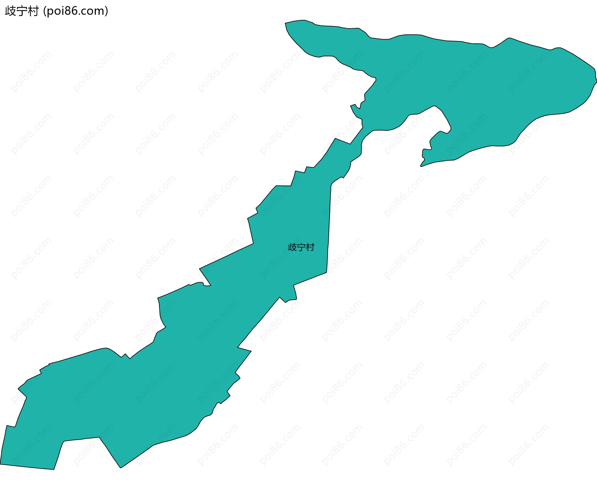 歧宁村边界地图