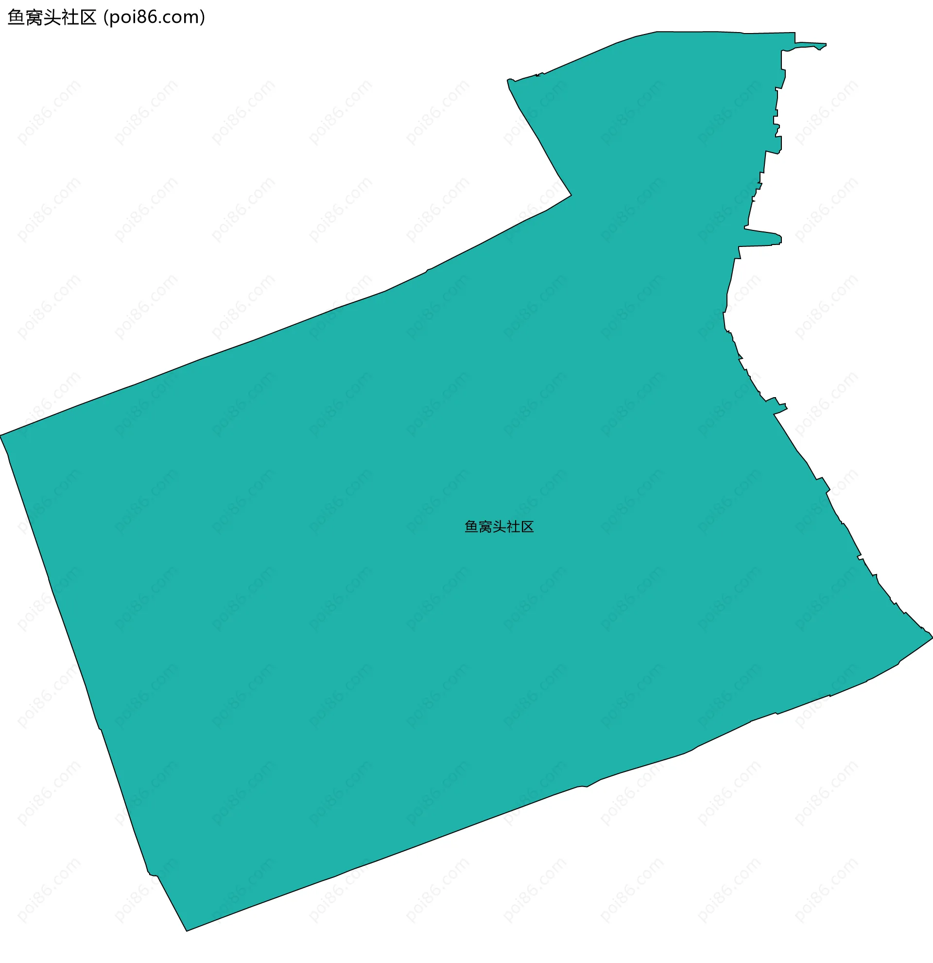鱼窝头社区边界地图