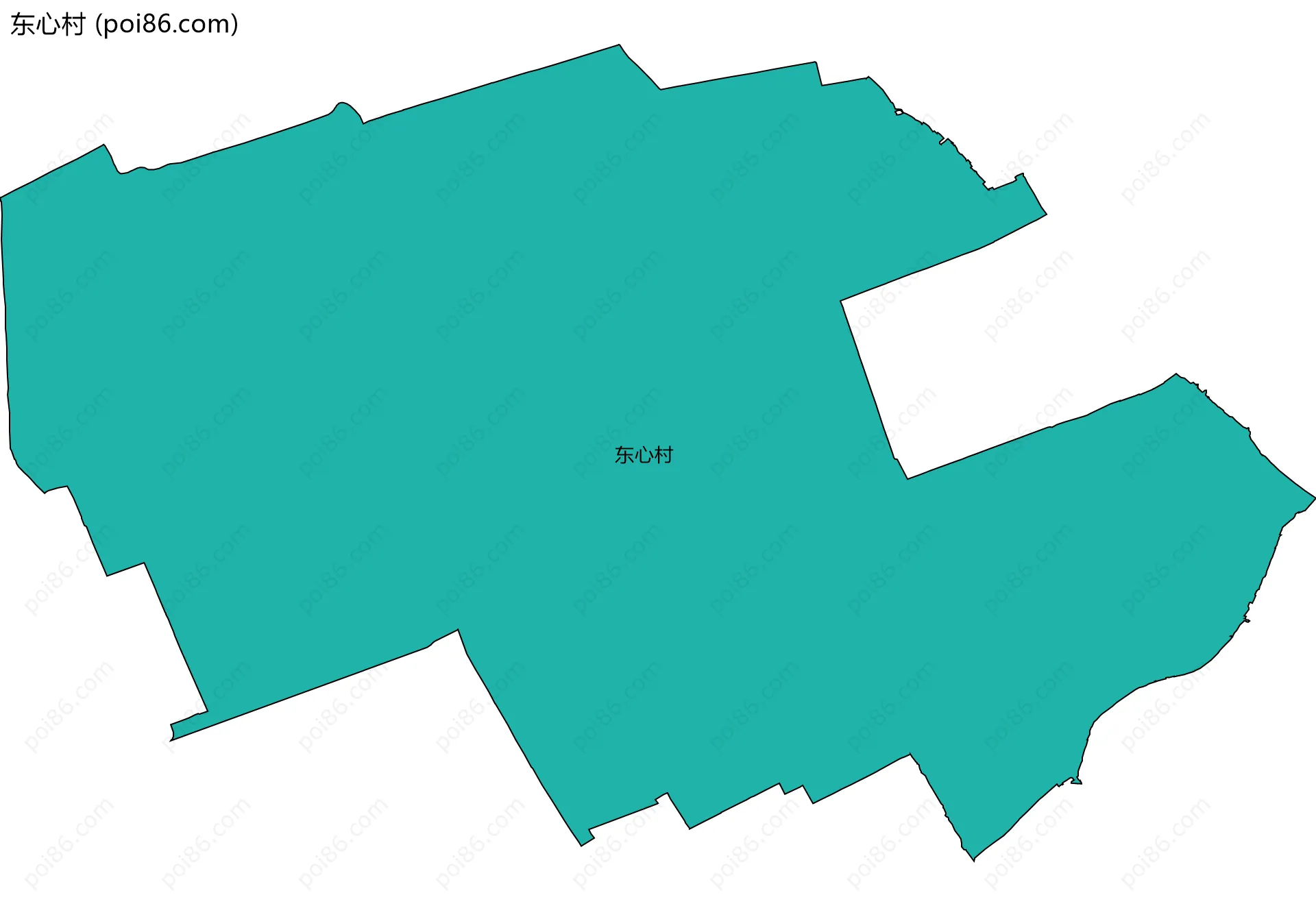 东心村边界地图