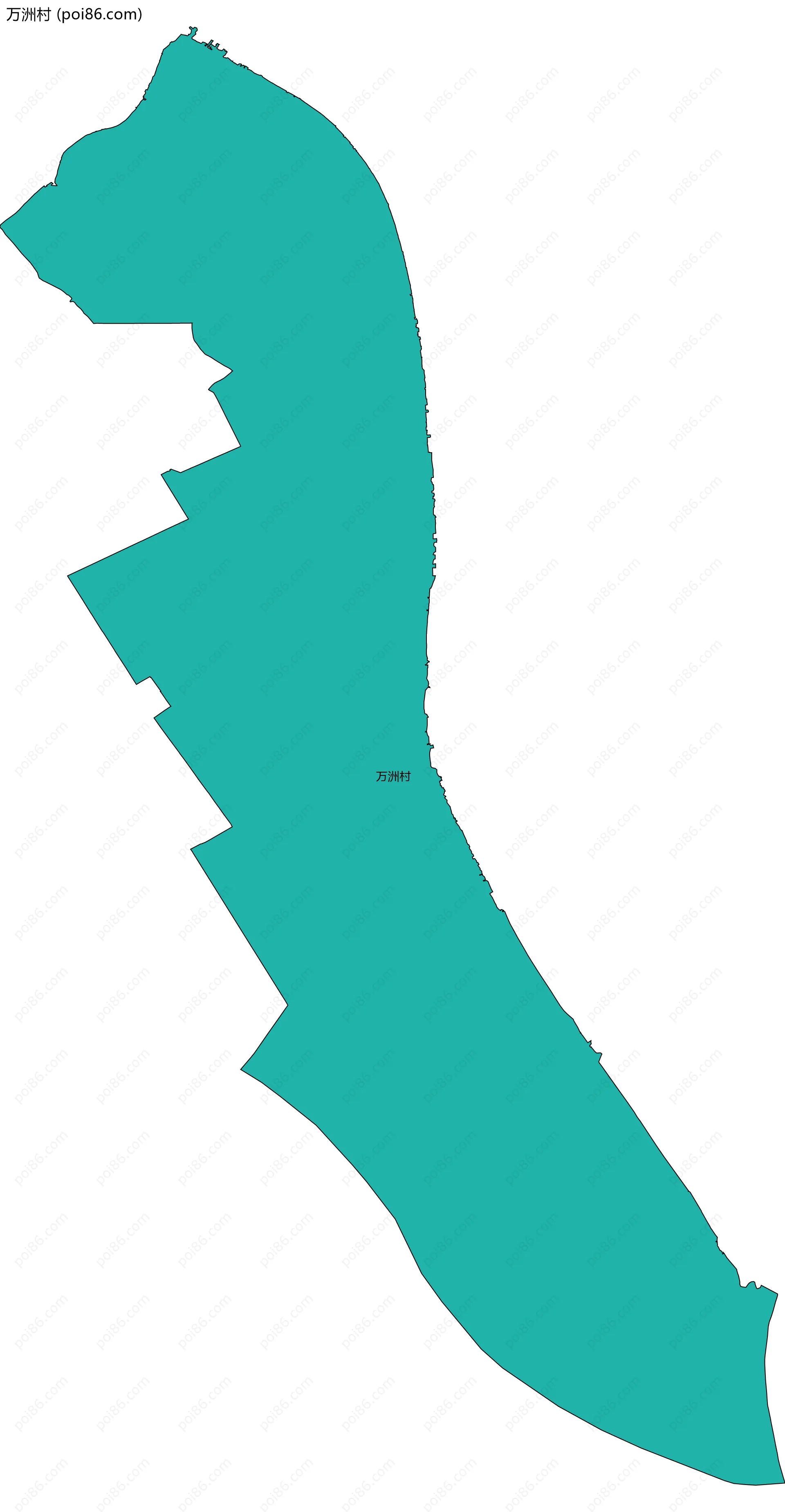 万洲村边界地图