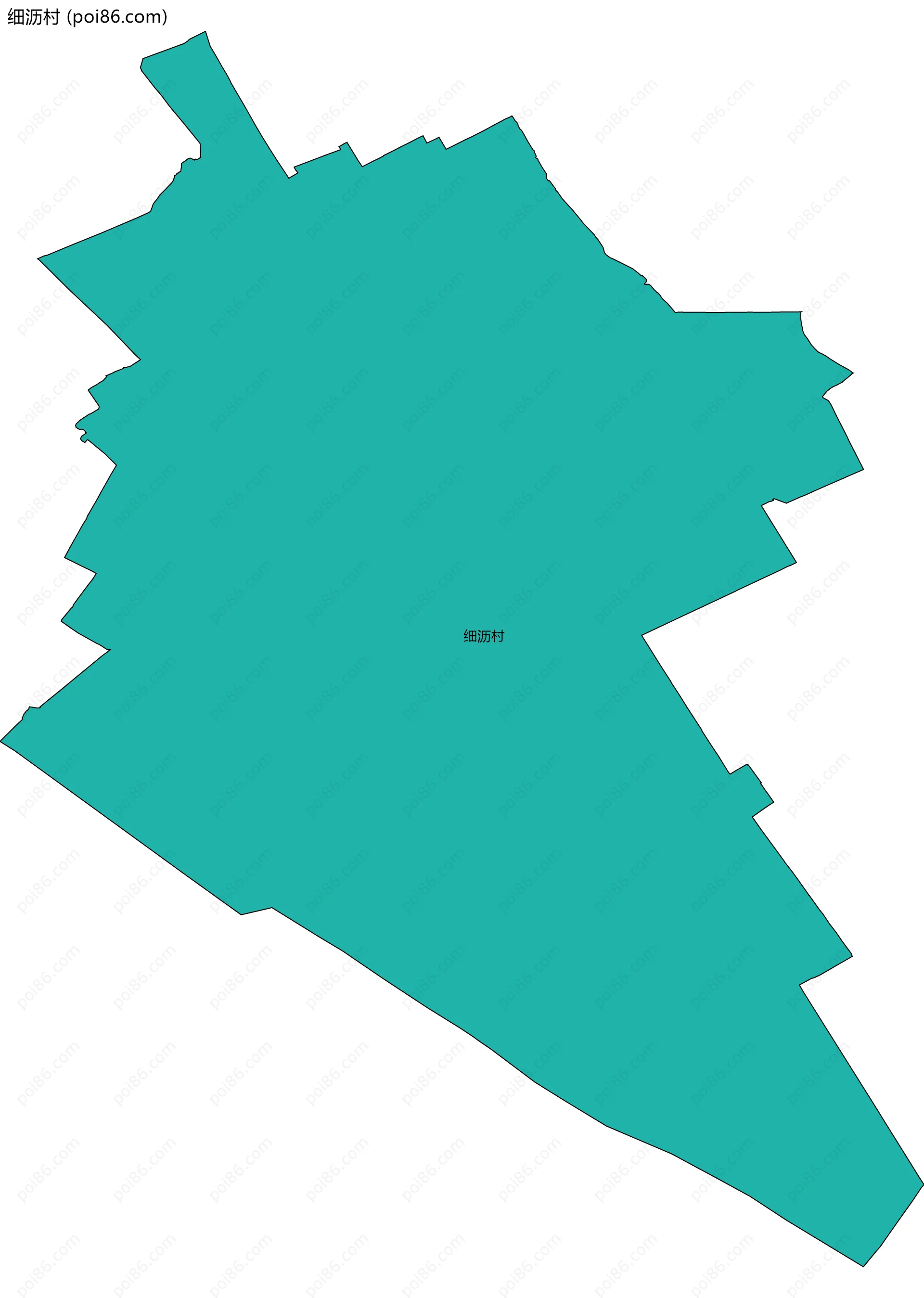 细沥村边界地图