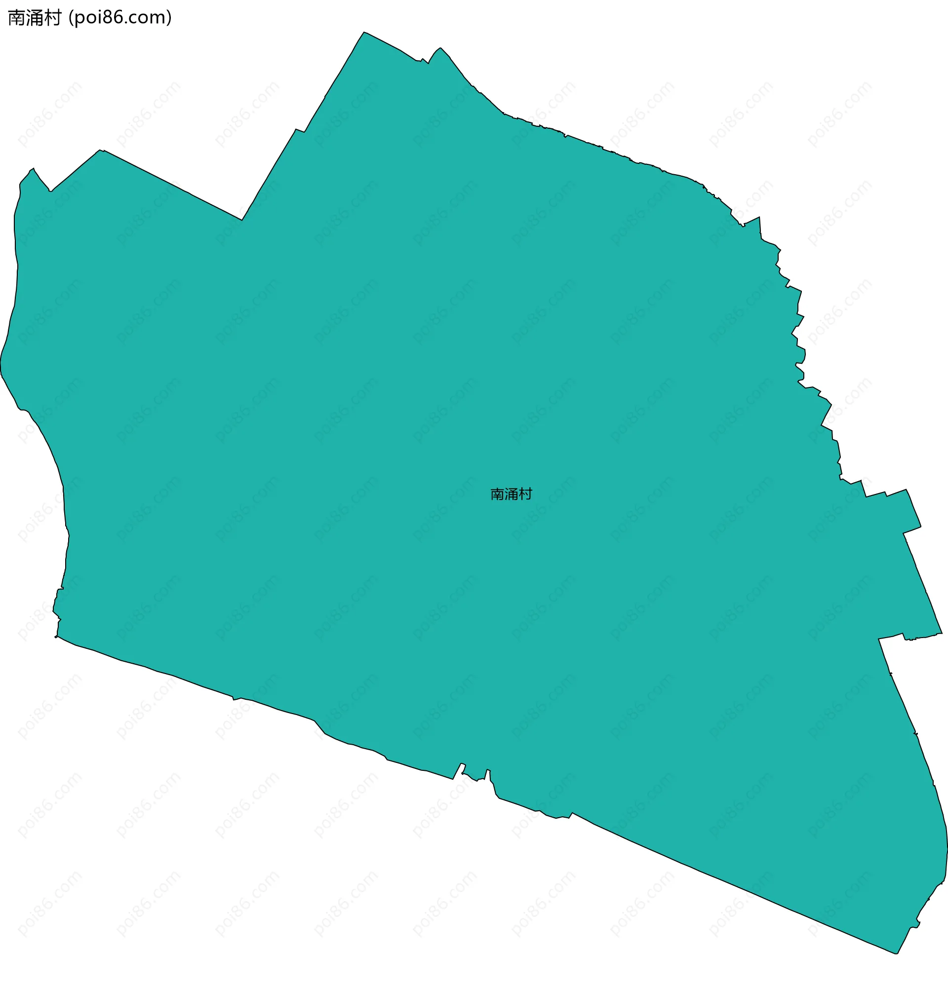 南涌村边界地图