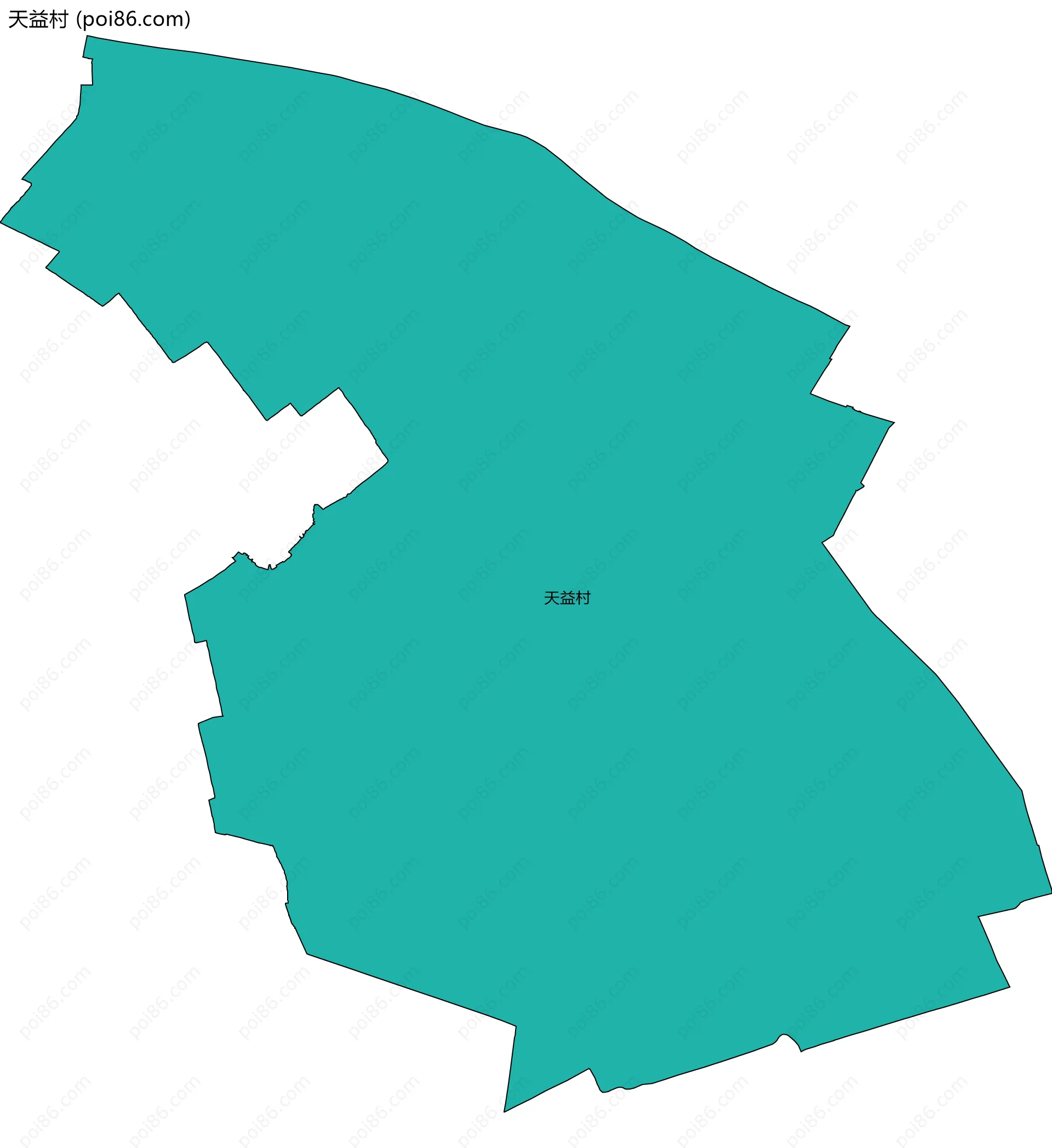 天益村边界地图