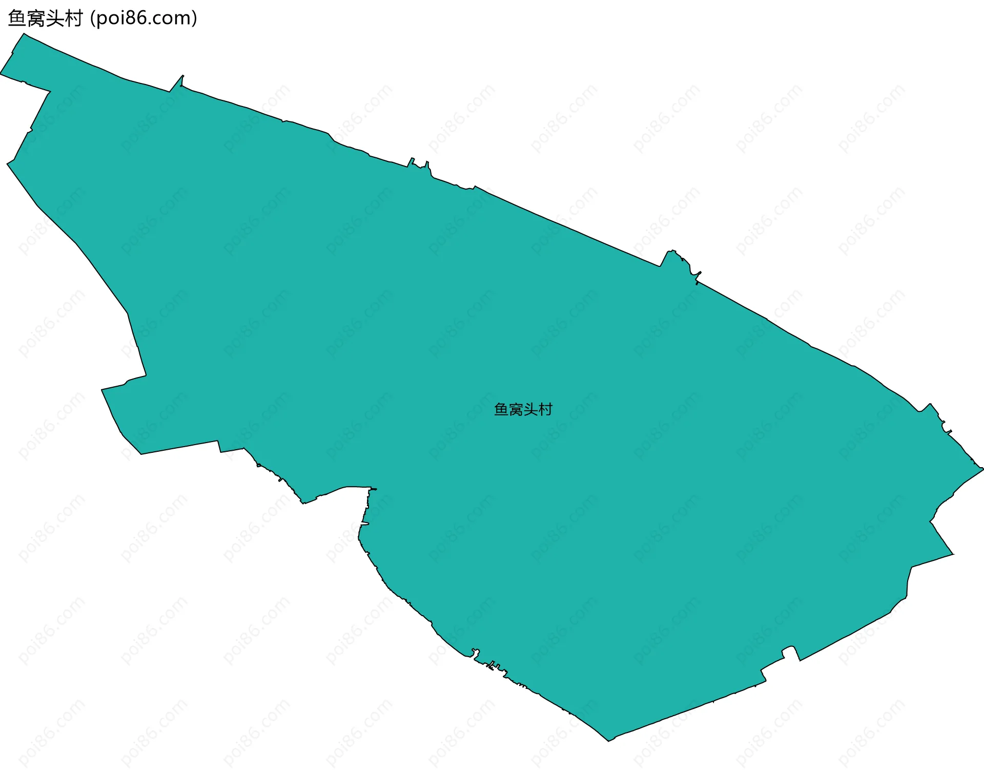 鱼窝头村边界地图
