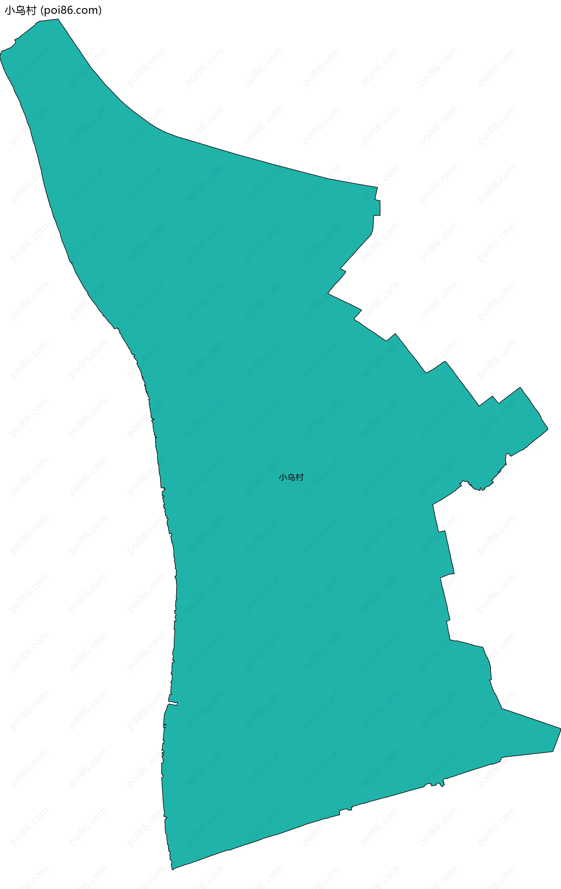 小乌村边界地图