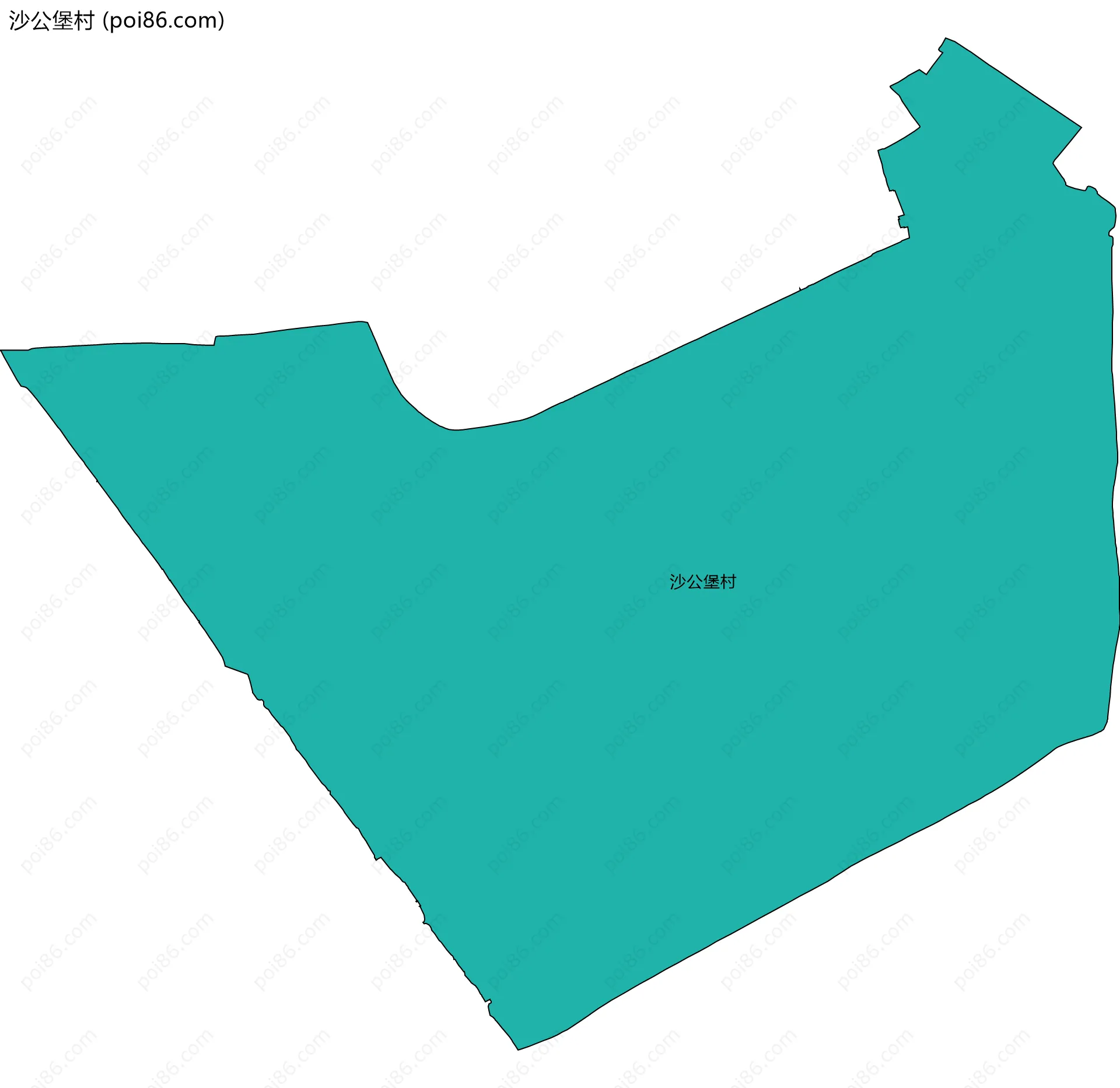 沙公堡村边界地图