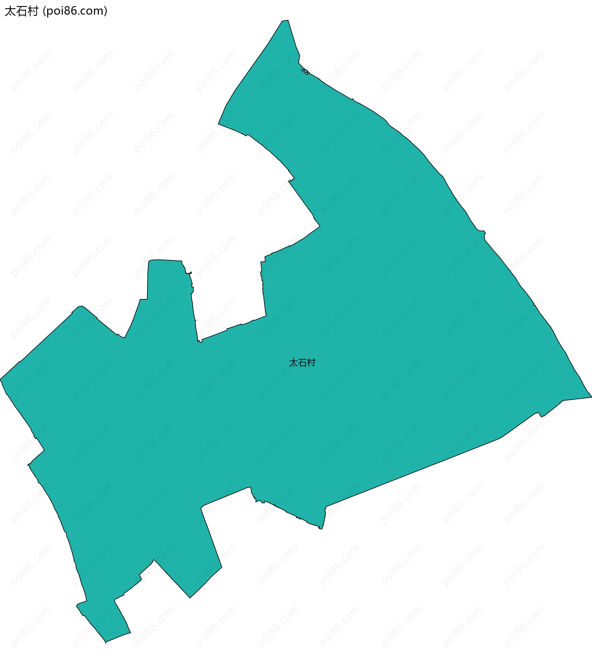 太石村边界地图