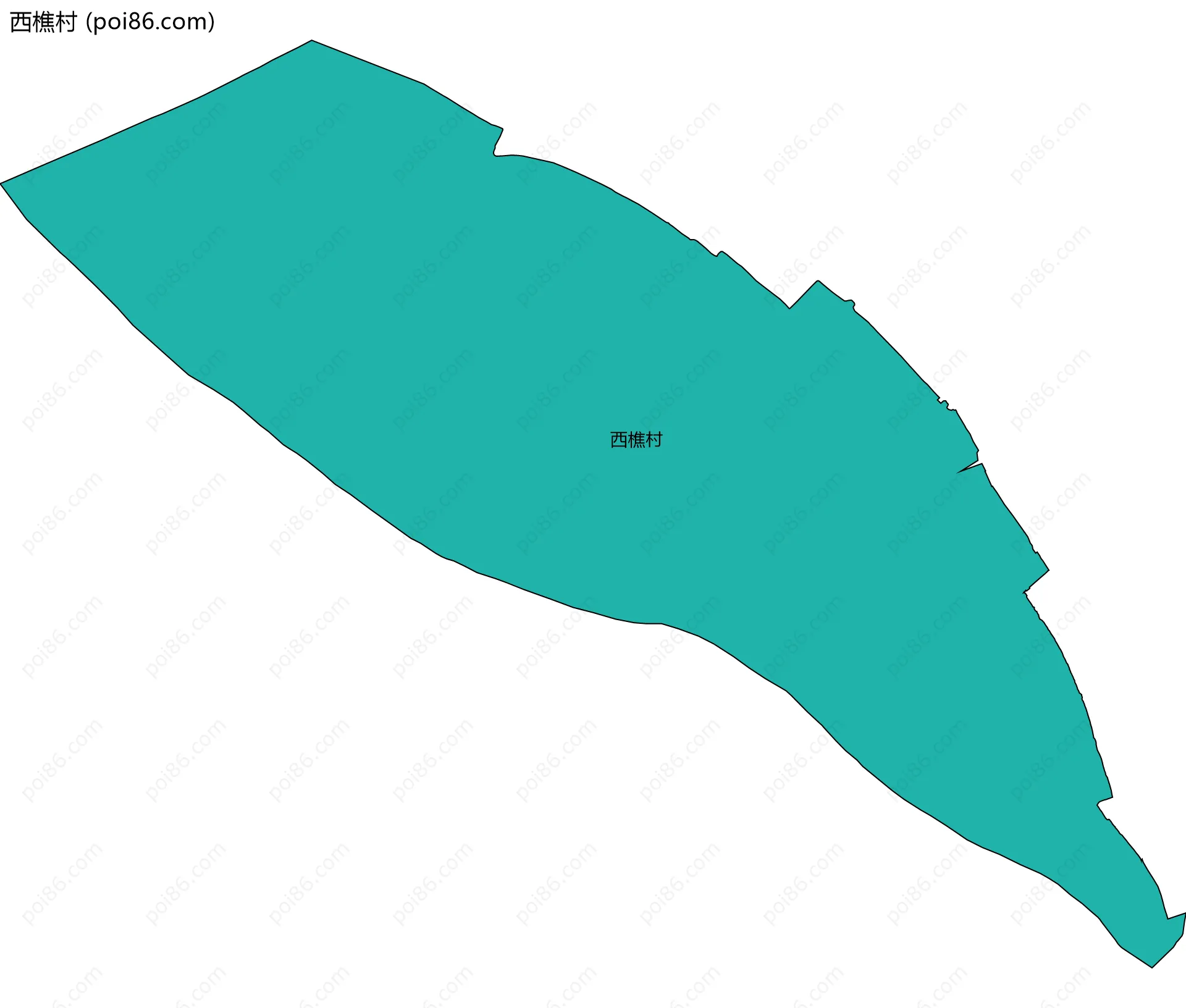 西樵村边界地图