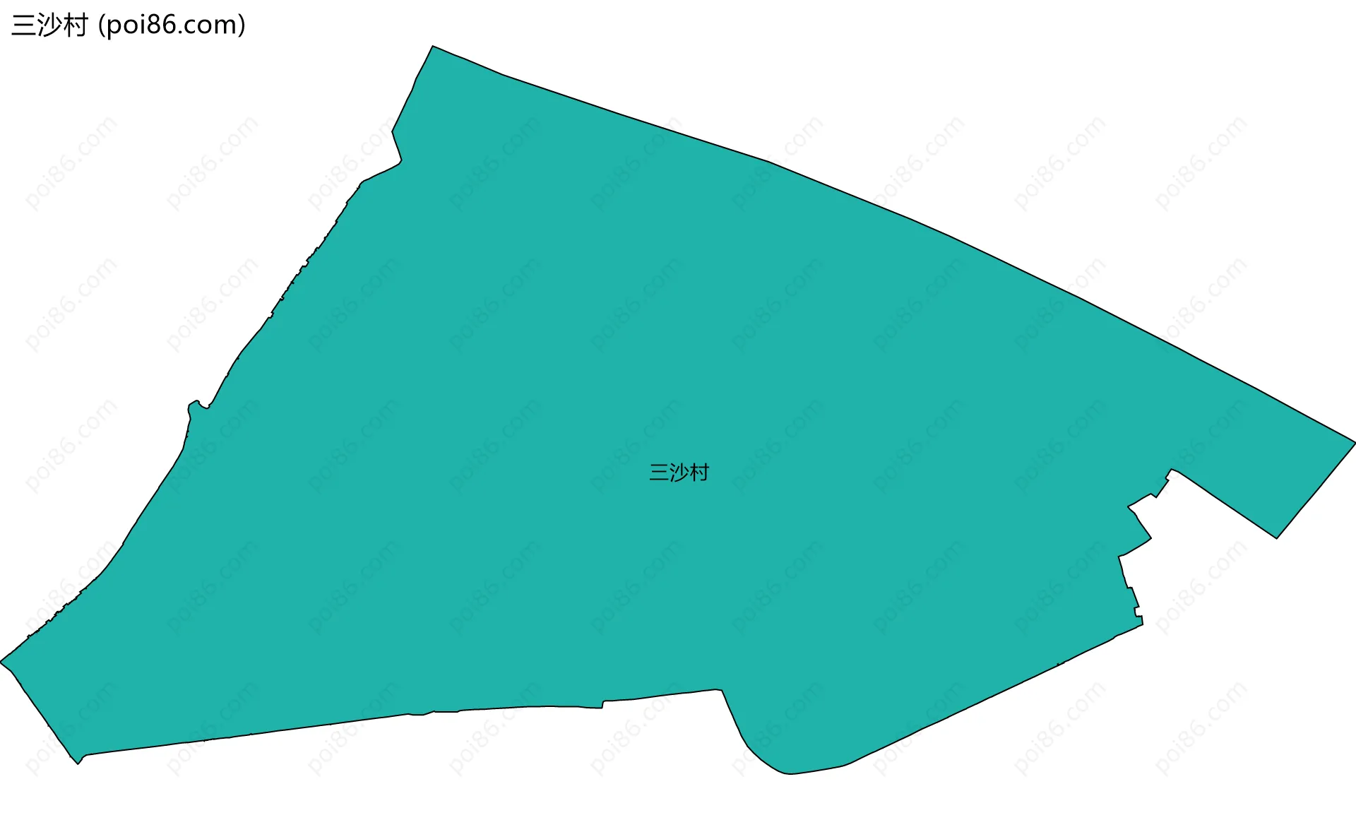 三沙村边界地图