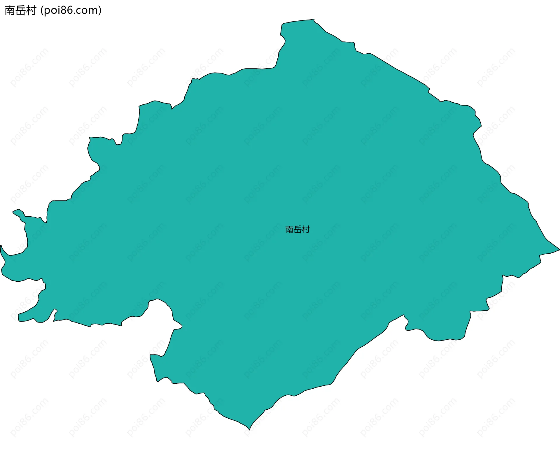 南岳村边界地图