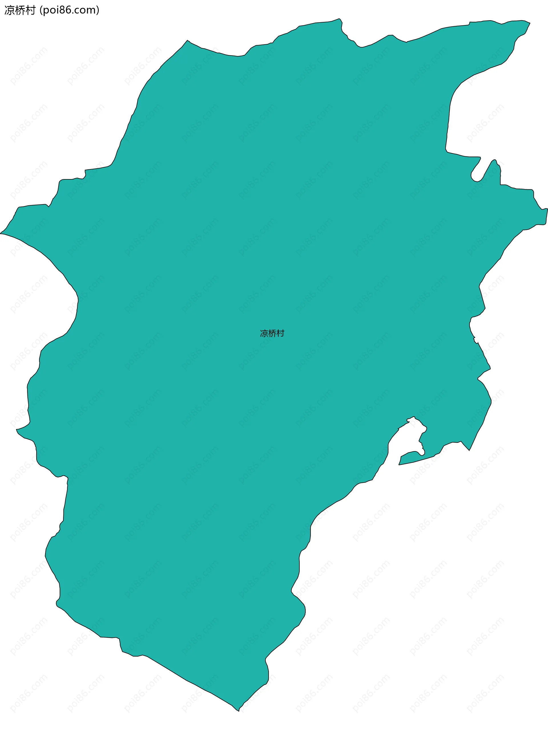 凉桥村边界地图