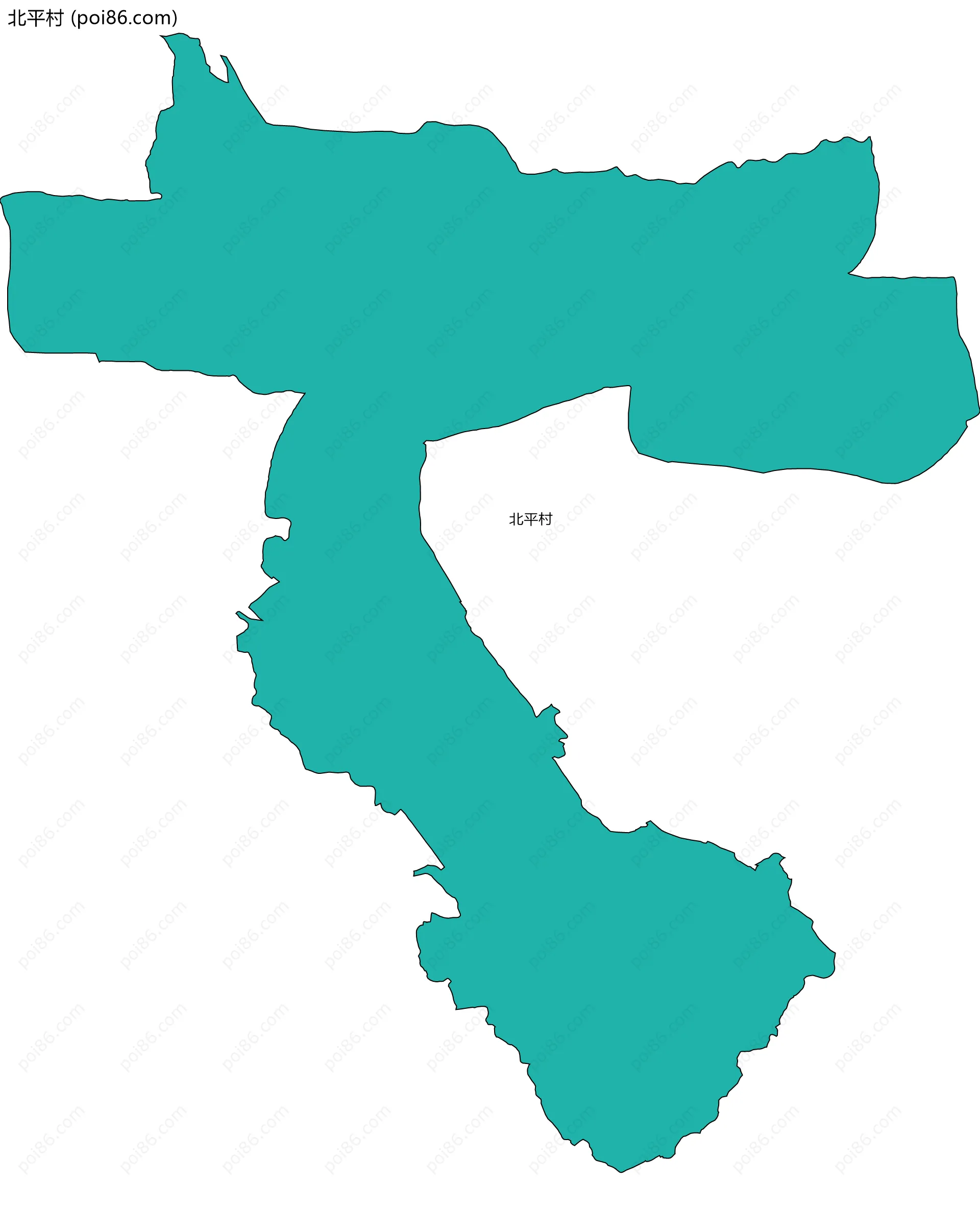 北平村边界地图