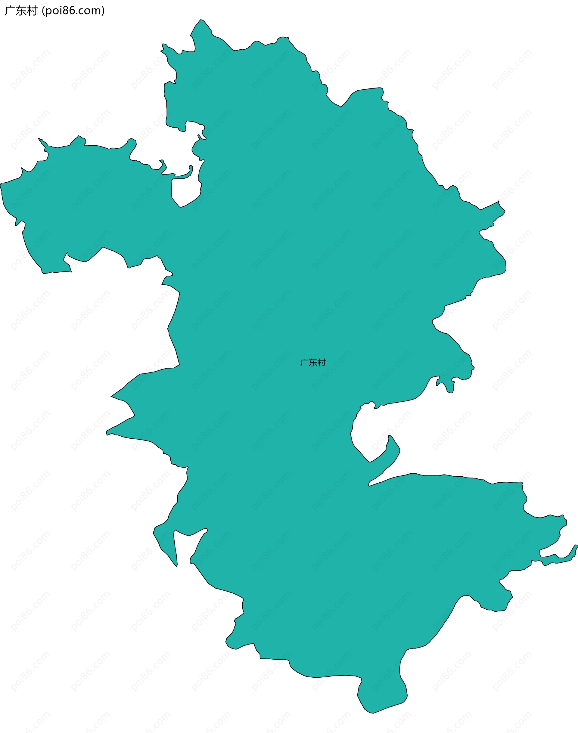 广东村边界地图