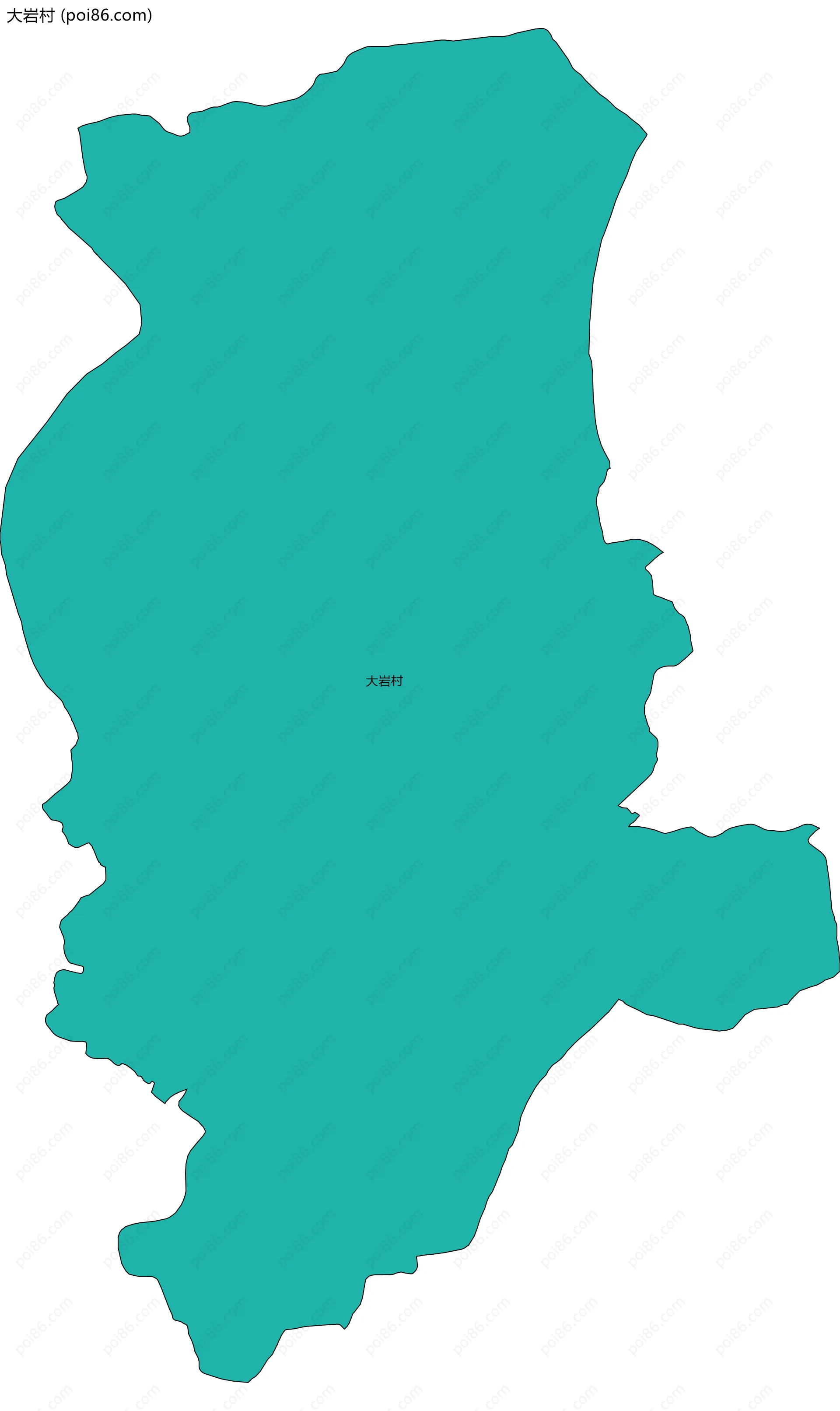 大岩村边界地图