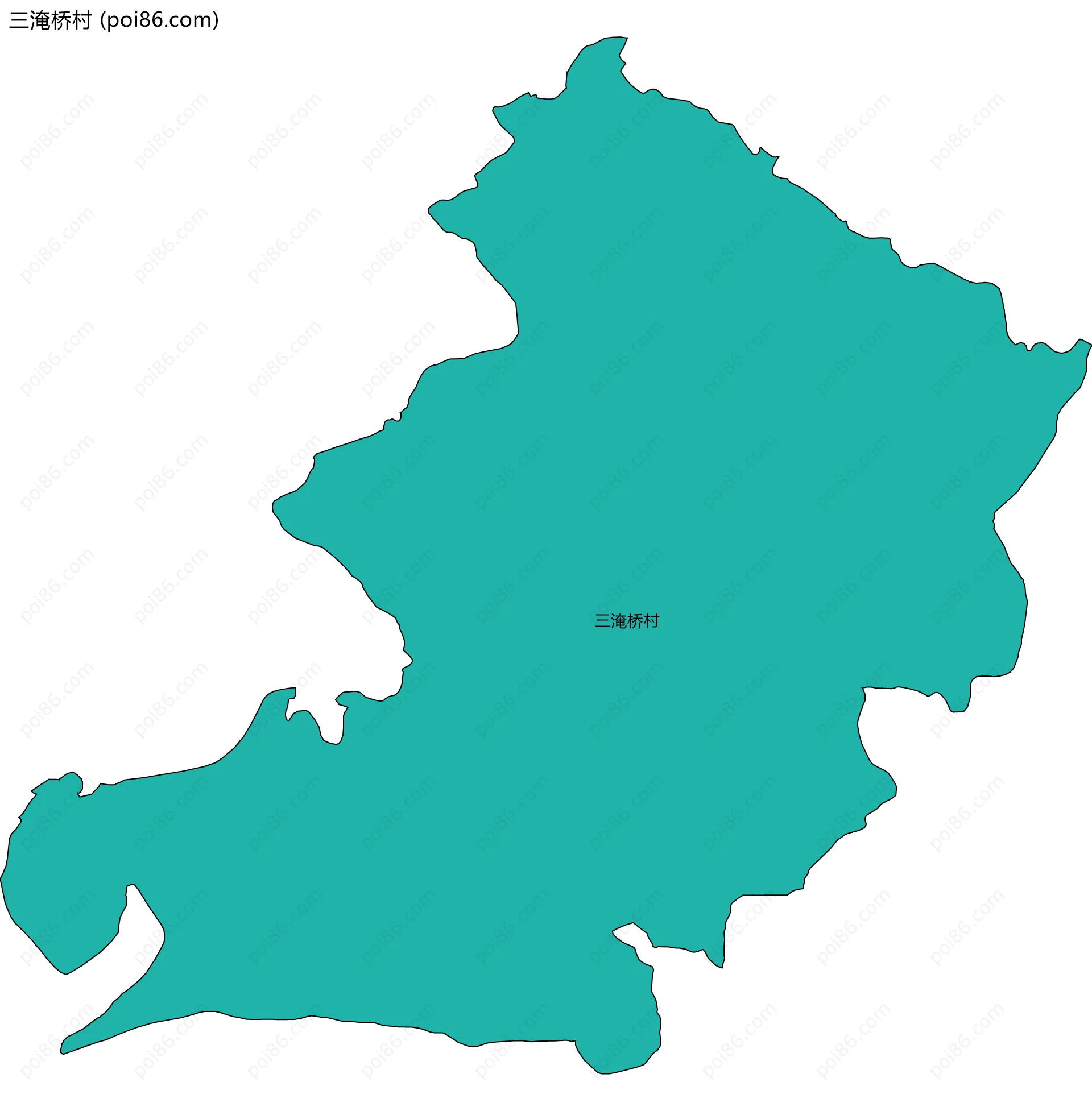 三淹桥村边界地图