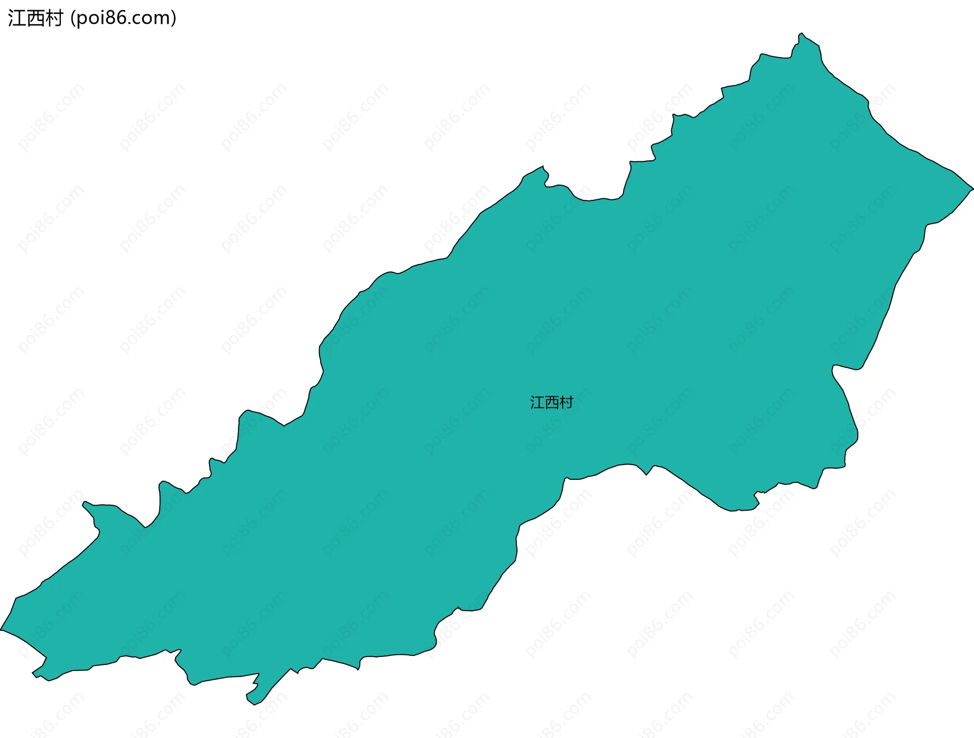 江西村边界地图