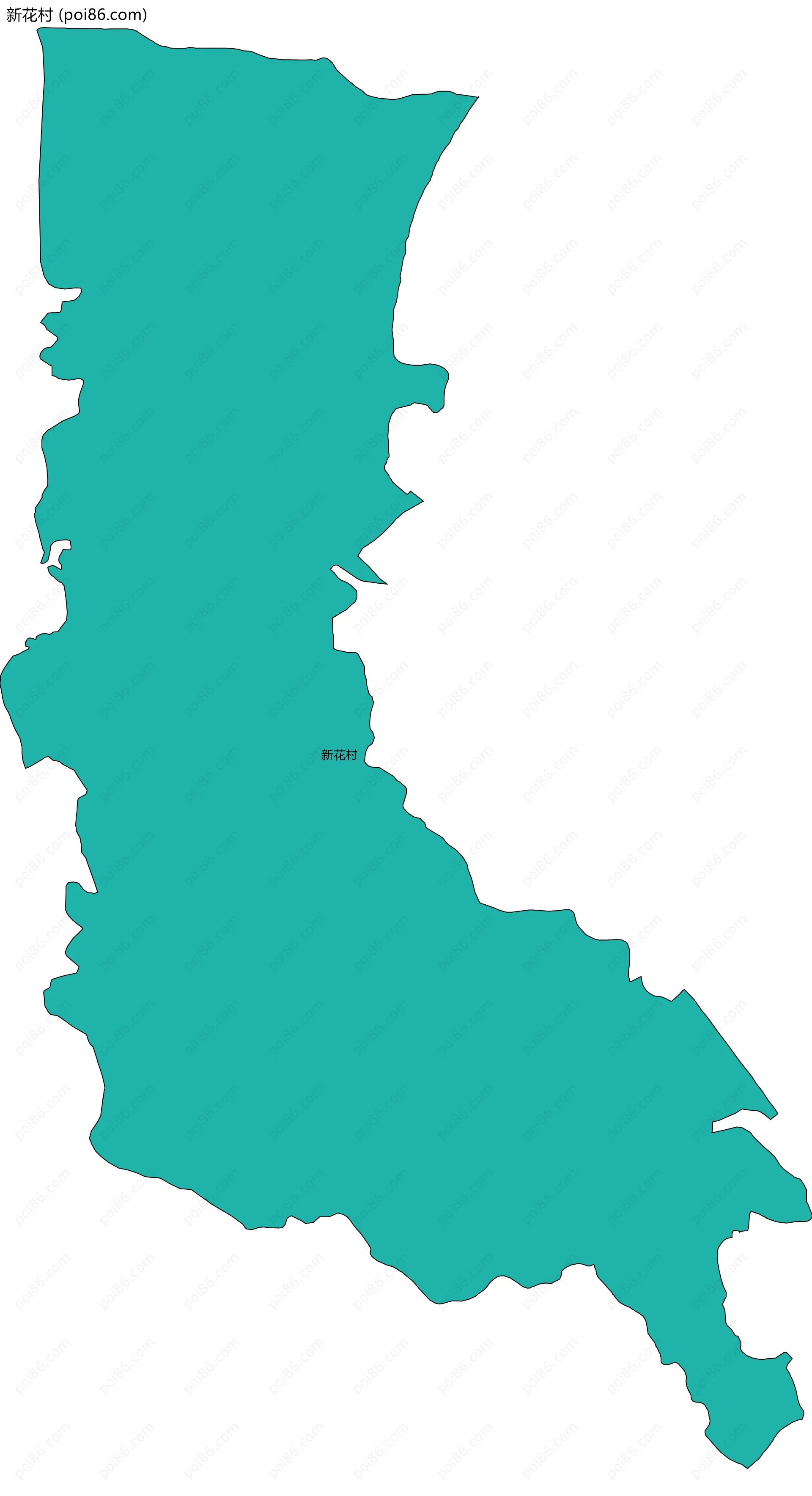 新花村边界地图