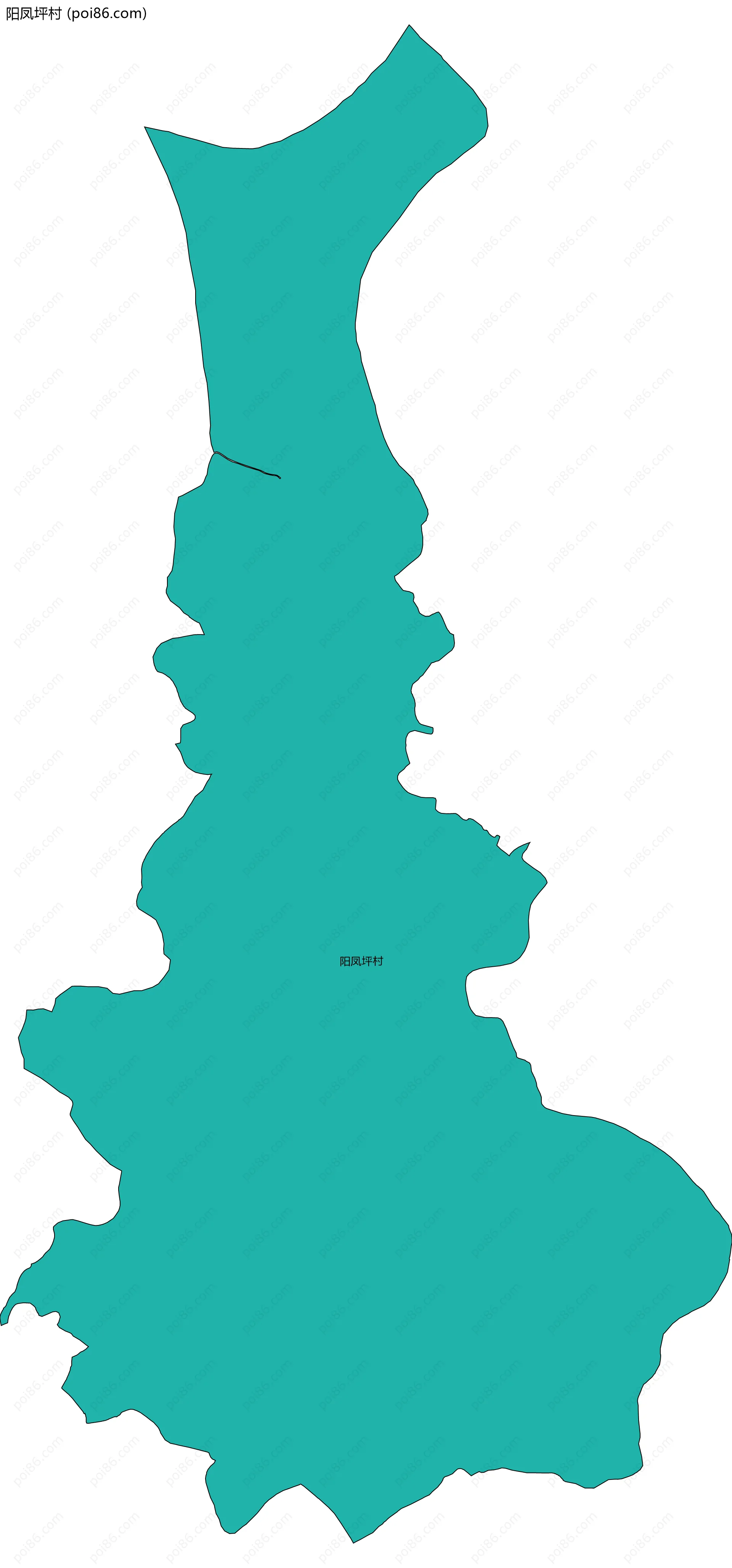 阳凤坪村边界地图