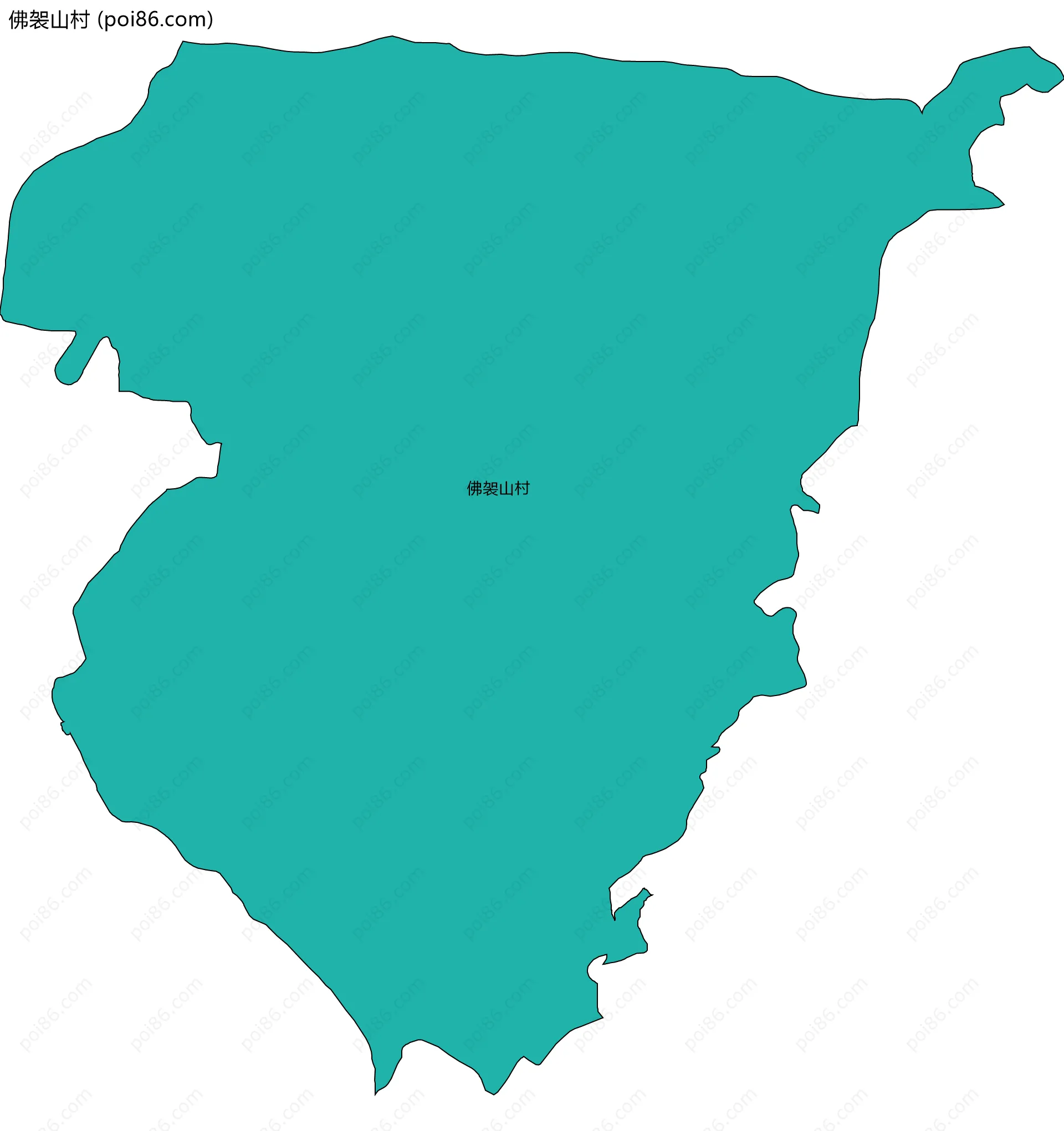 佛袈山村边界地图