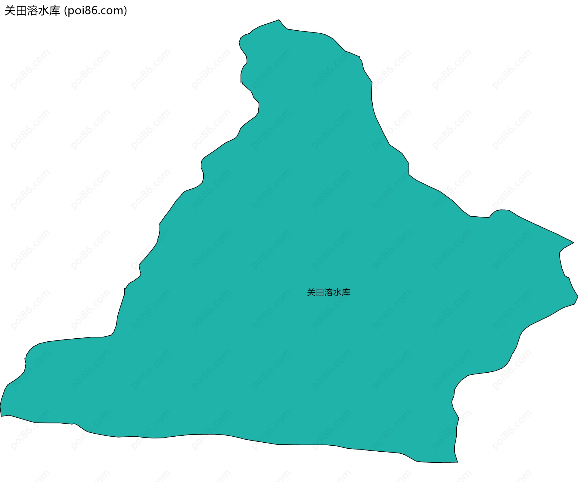 关田溶水库边界地图