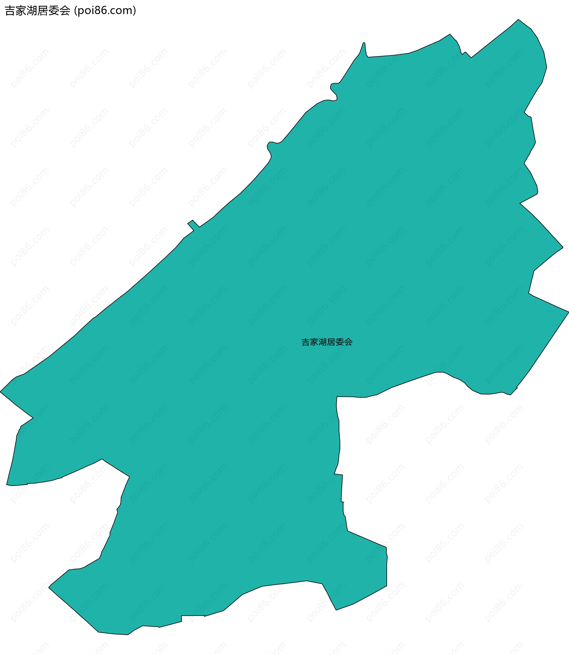 吉家湖居委会边界地图