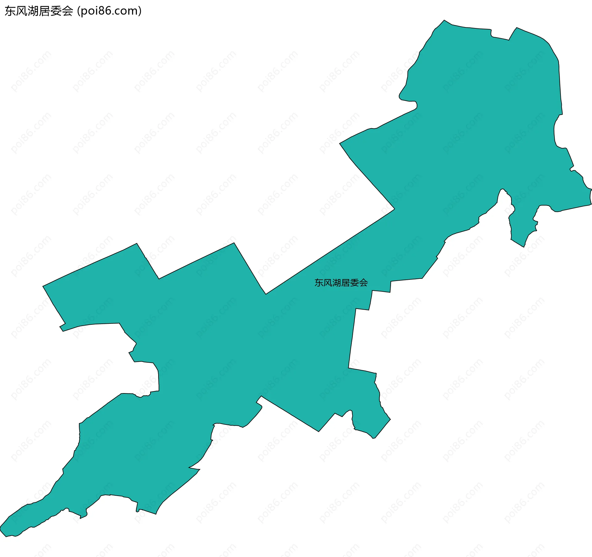 东风湖居委会边界地图