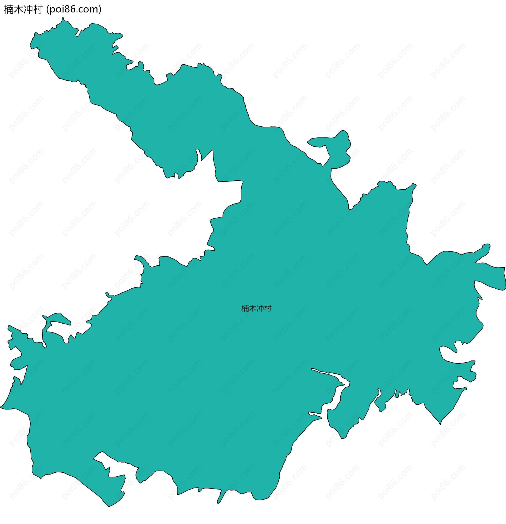 楠木冲村边界地图