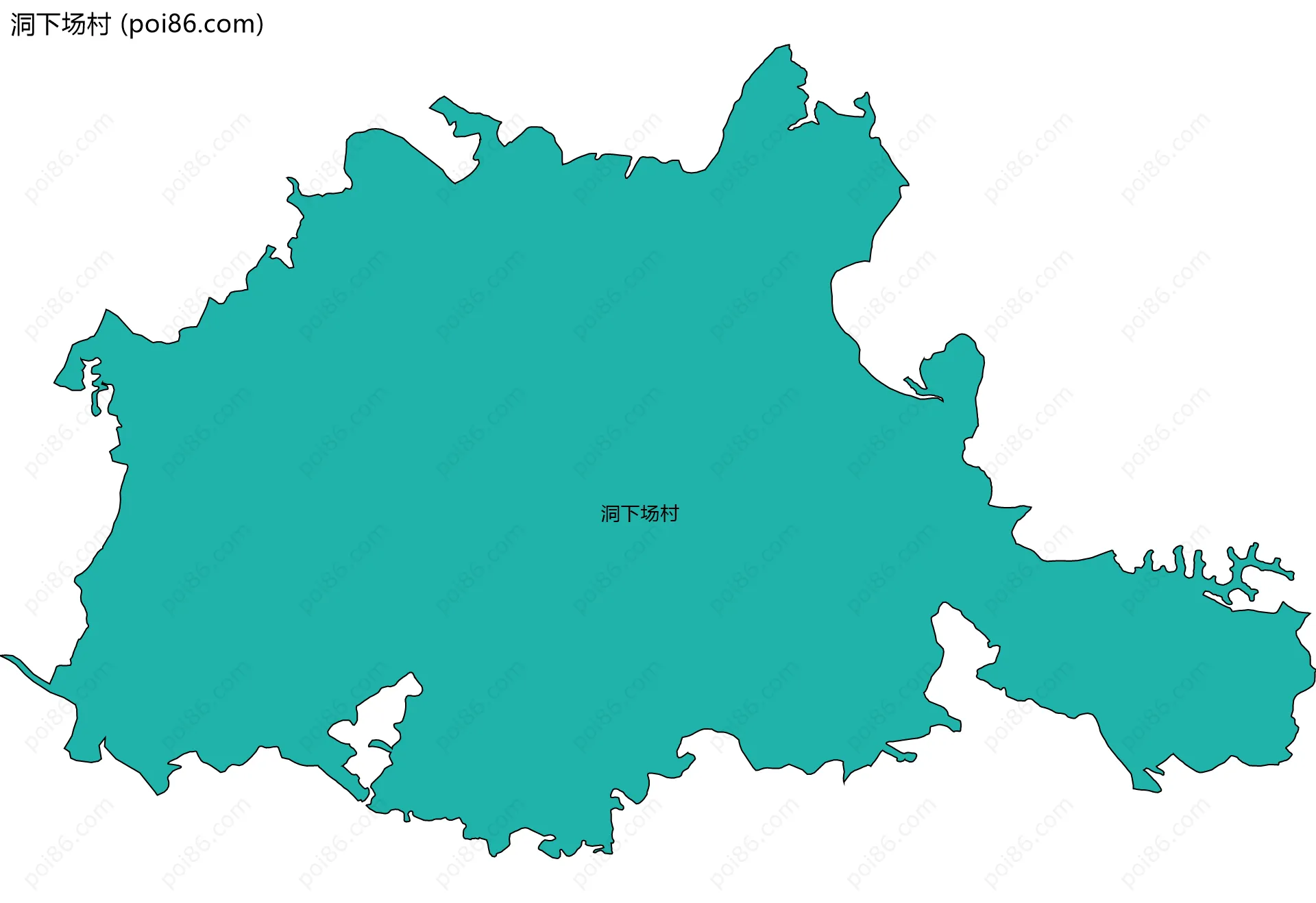 洞下场村边界地图