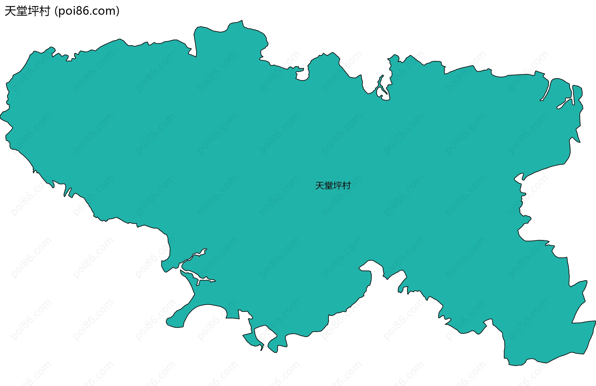 天堂坪村边界地图