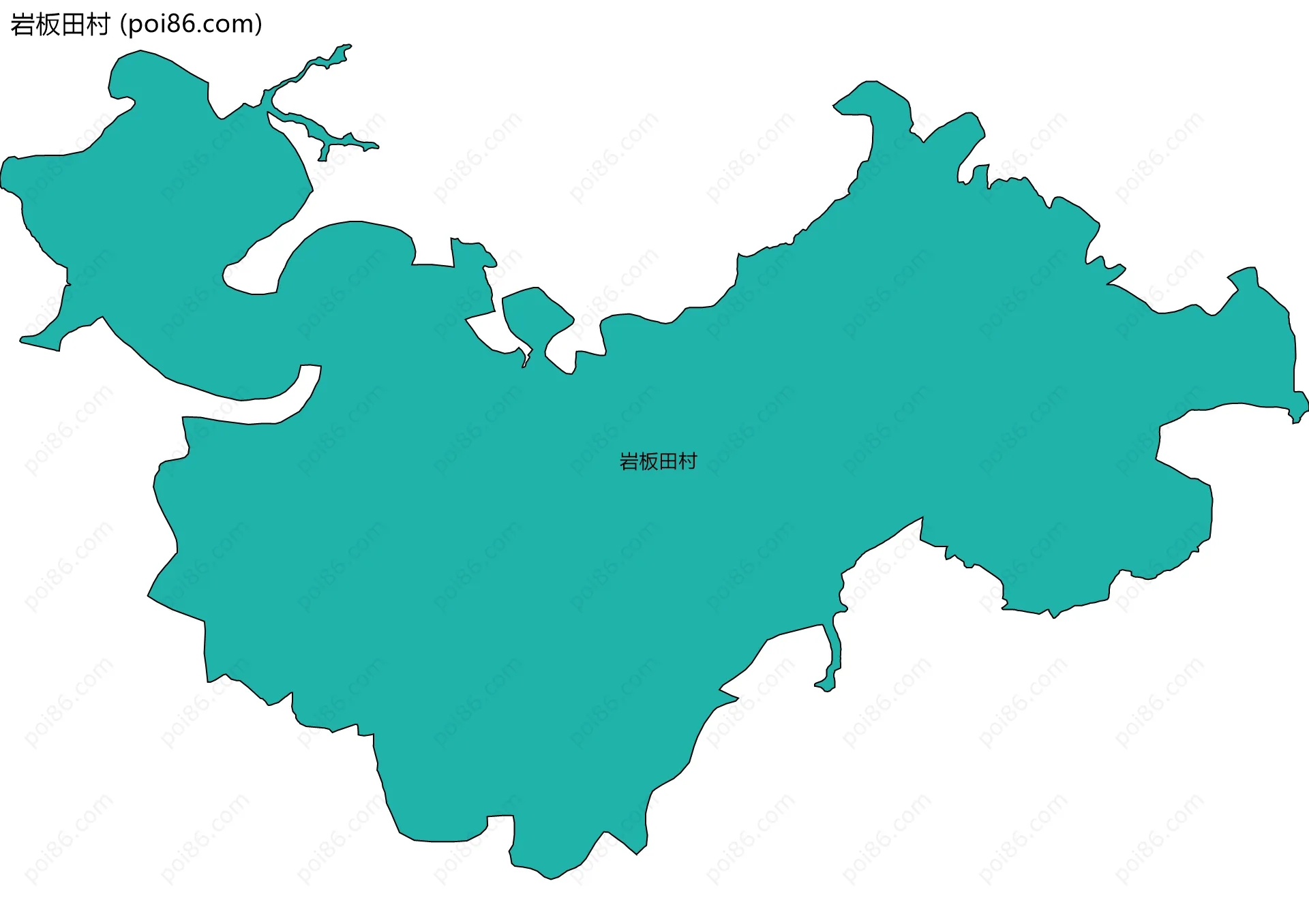 岩板田村边界地图