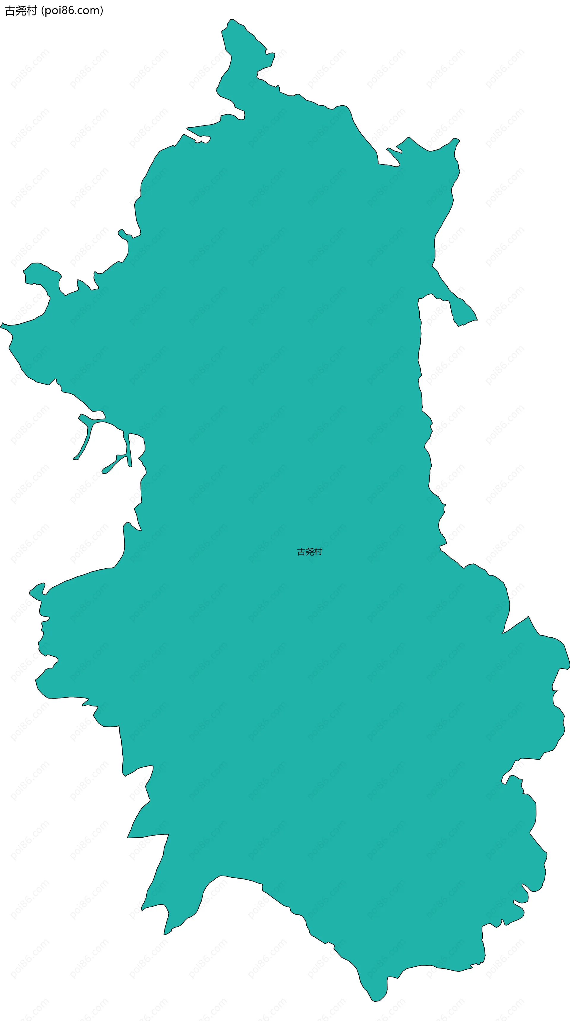 古尧村边界地图