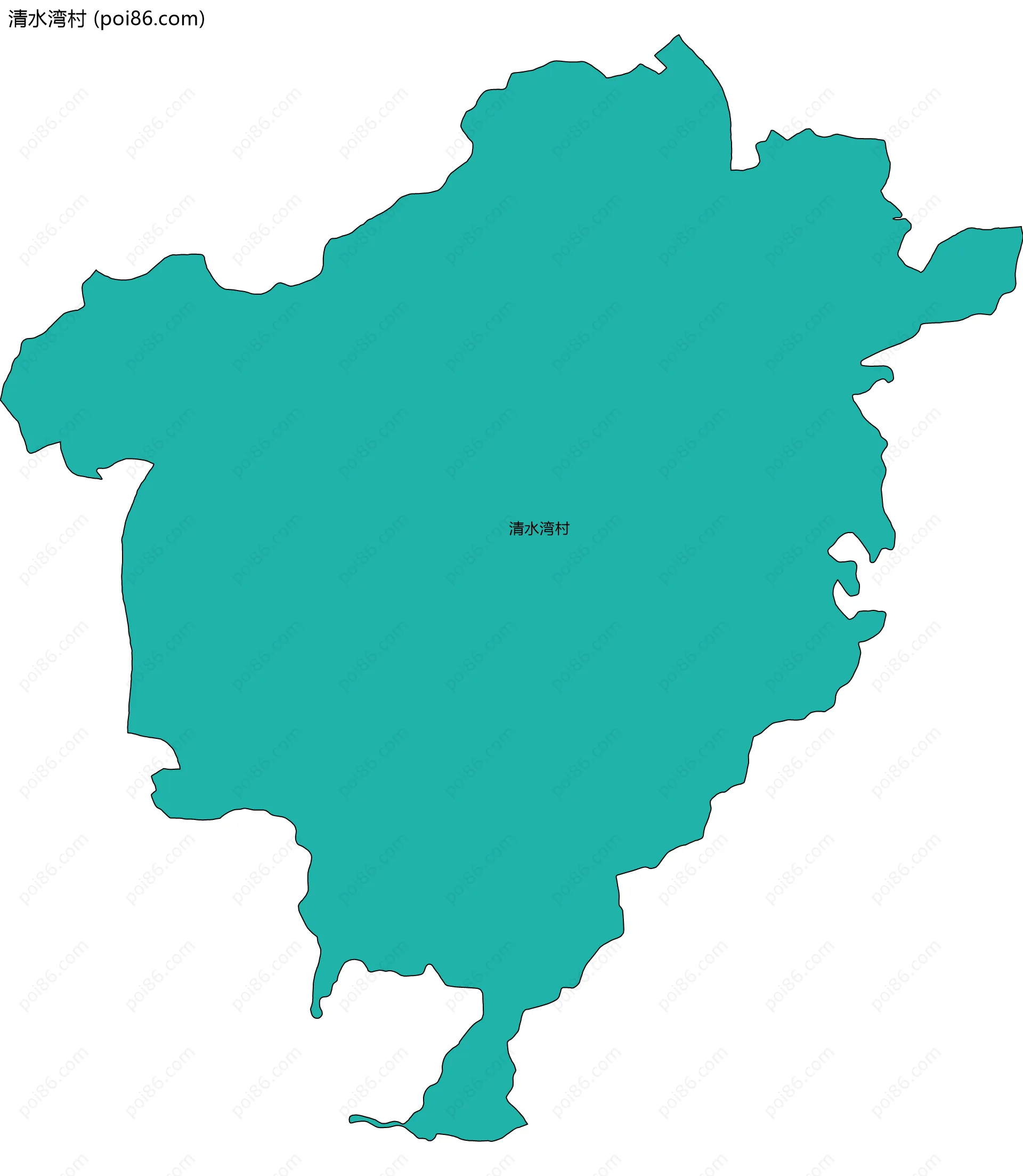 清水湾村边界地图