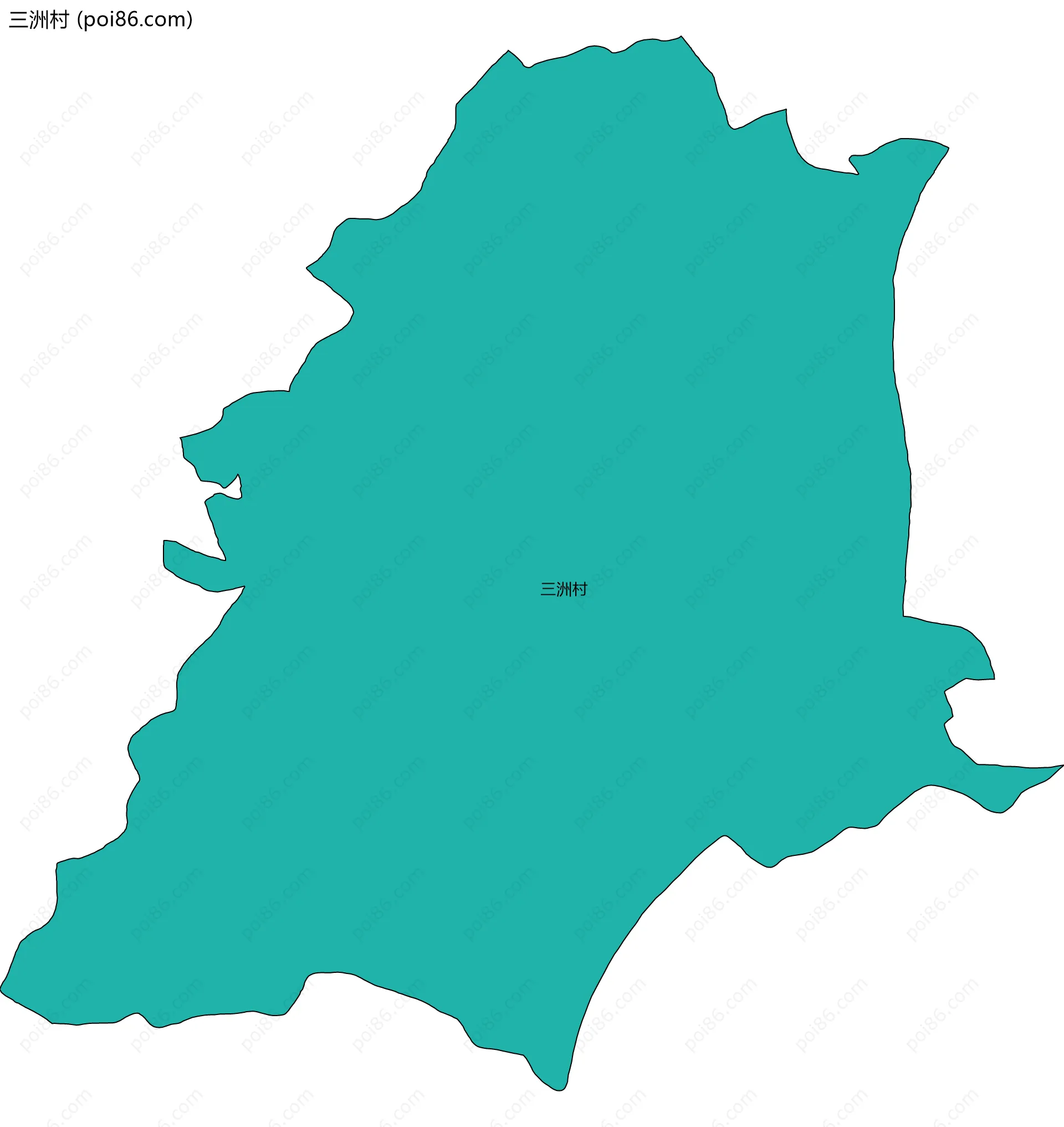 三洲村边界地图