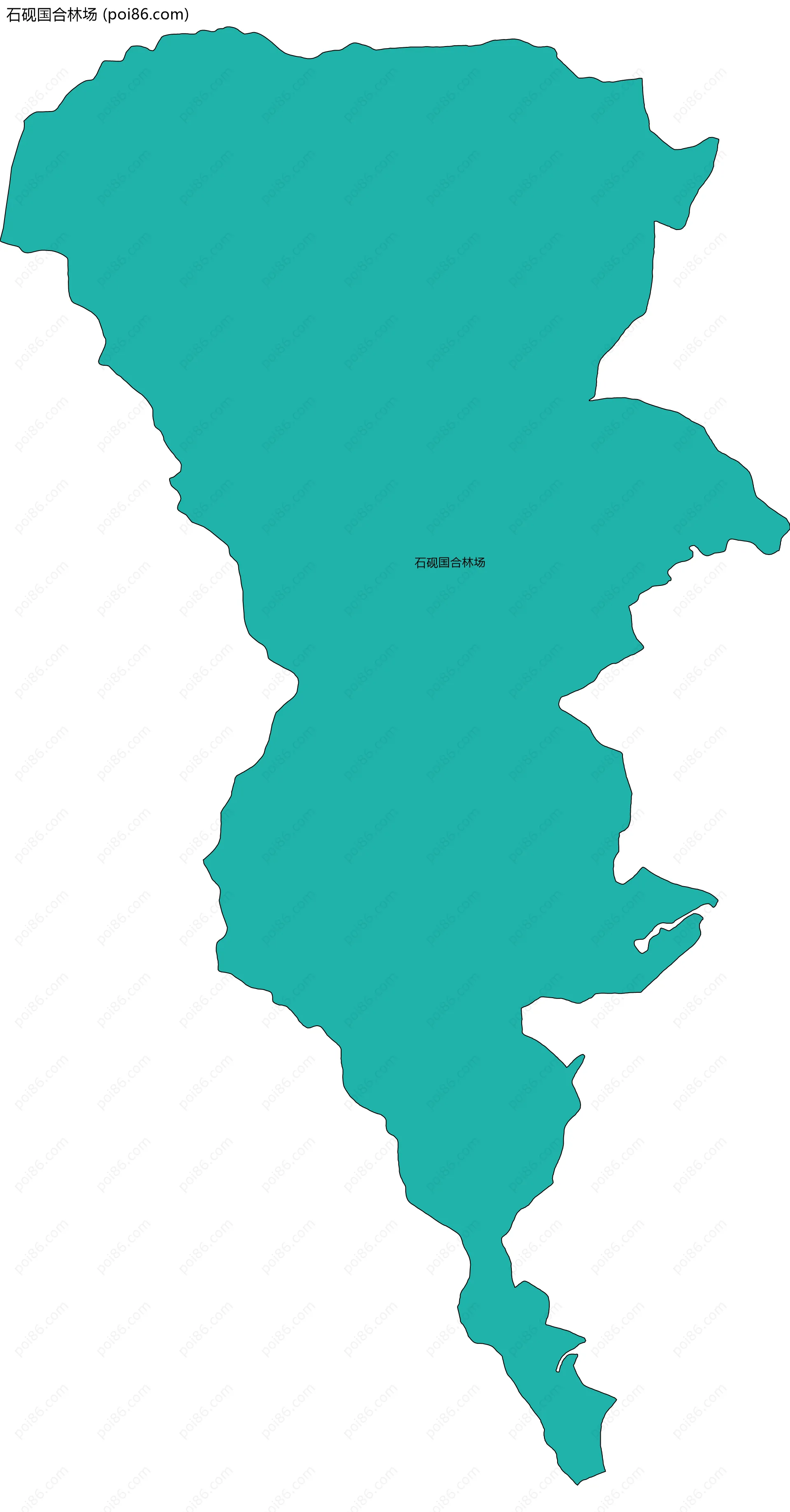 石砚国合林场边界地图