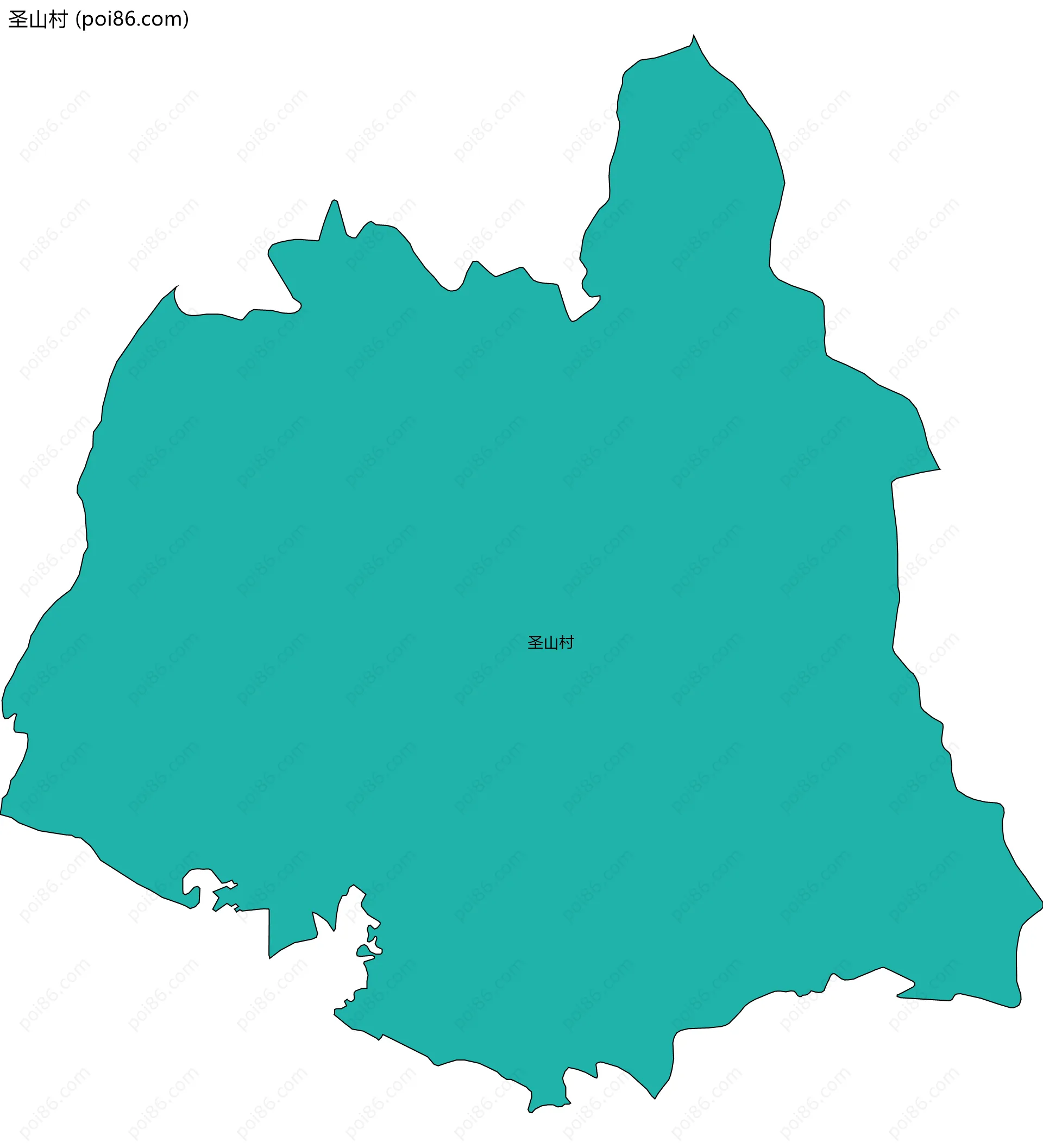 圣山村边界地图