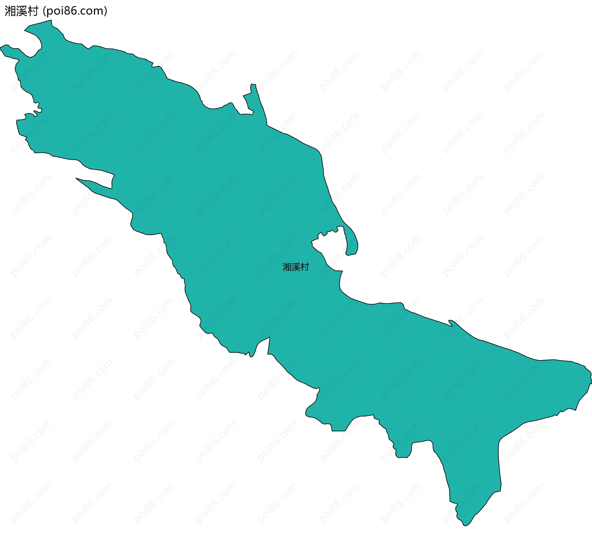 湘溪村边界地图