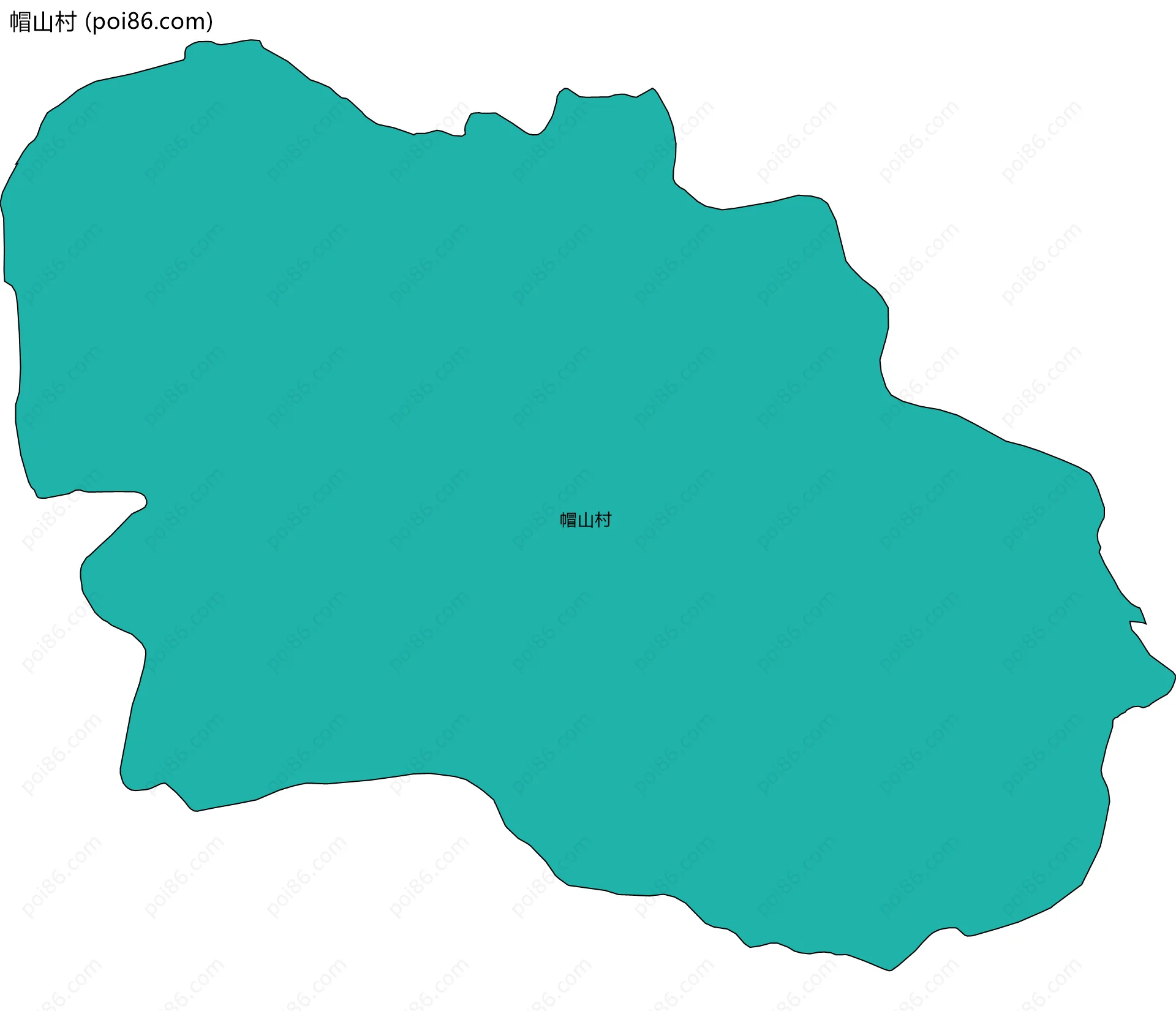 帽山村边界地图