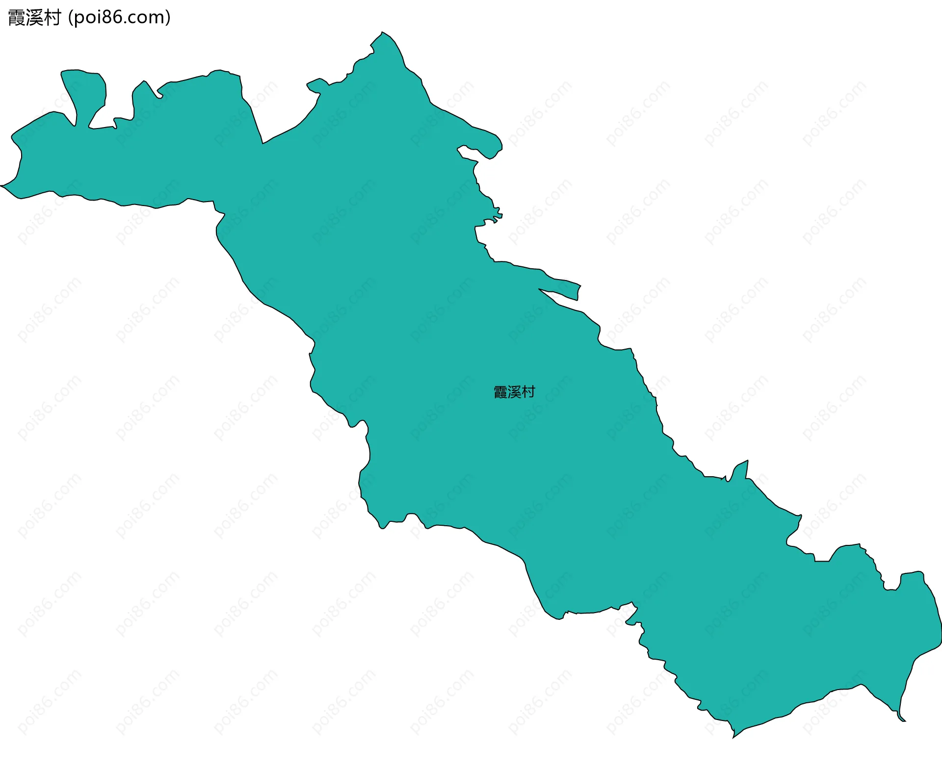 霞溪村边界地图