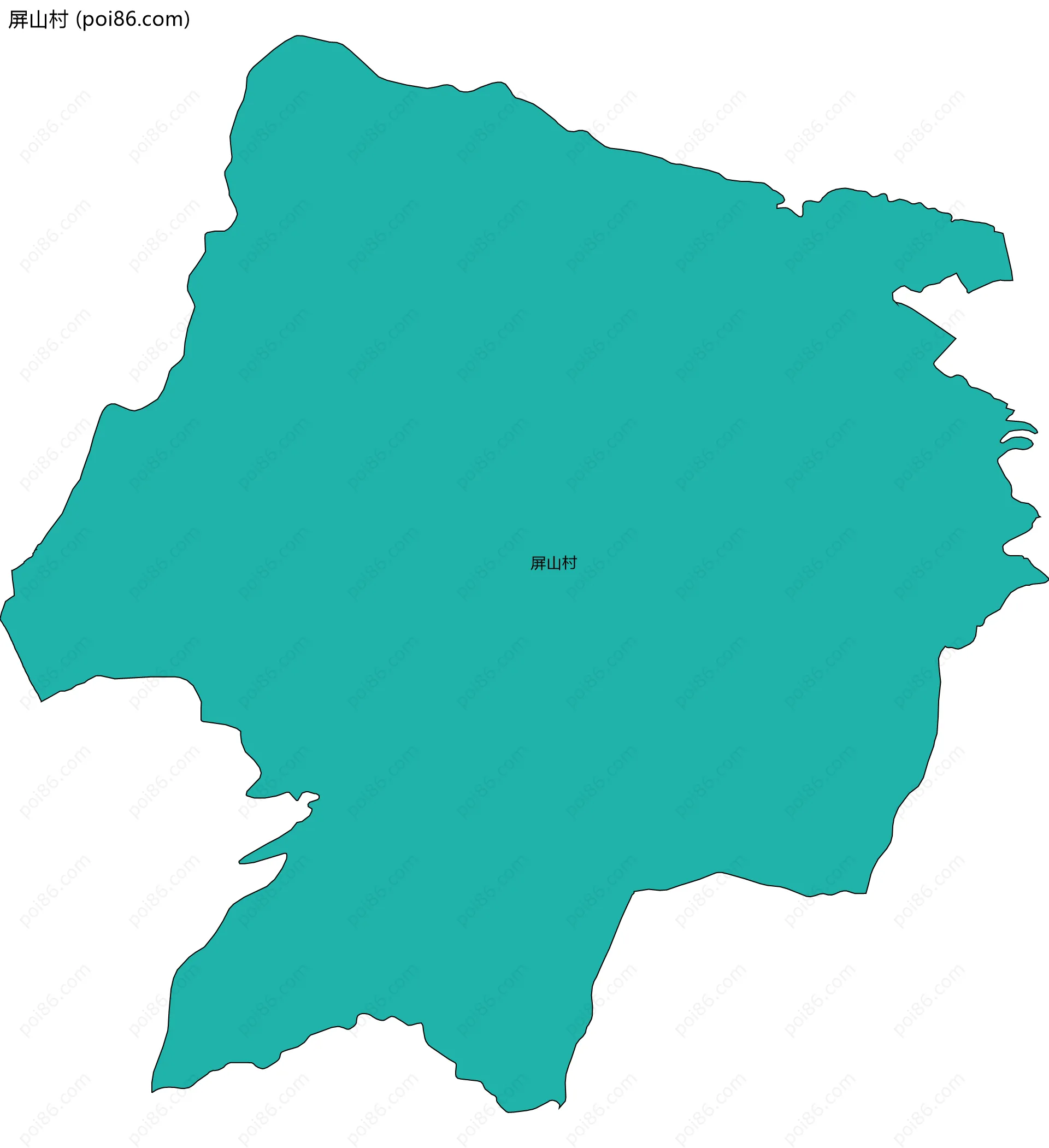 屏山村边界地图