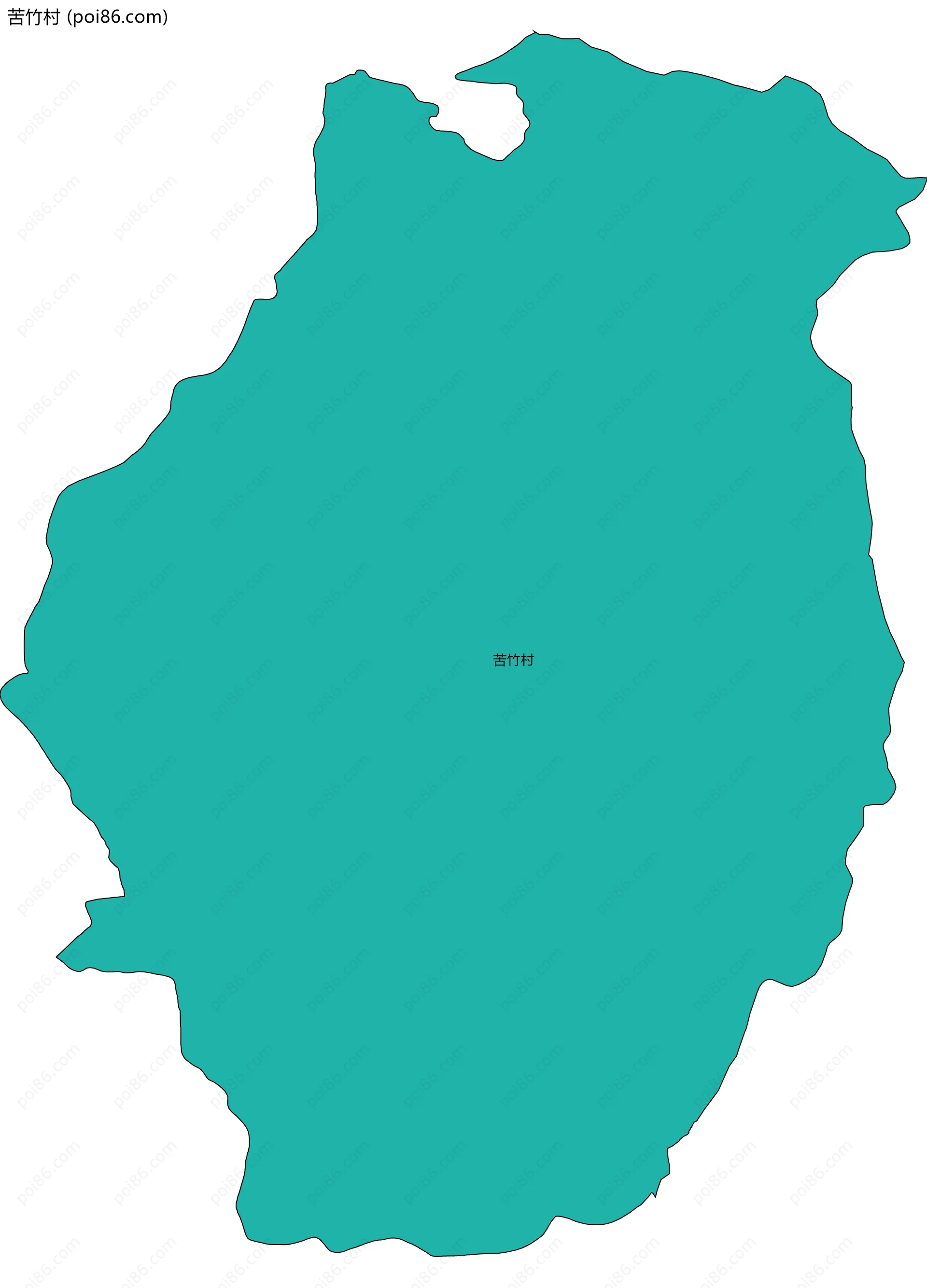 苦竹村边界地图