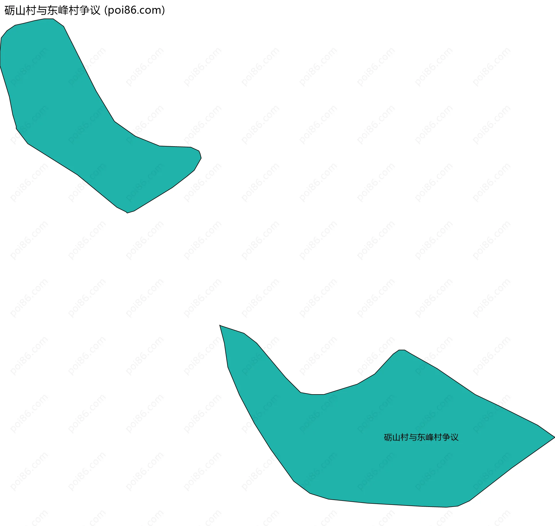 砺山村与东峰村争议边界地图