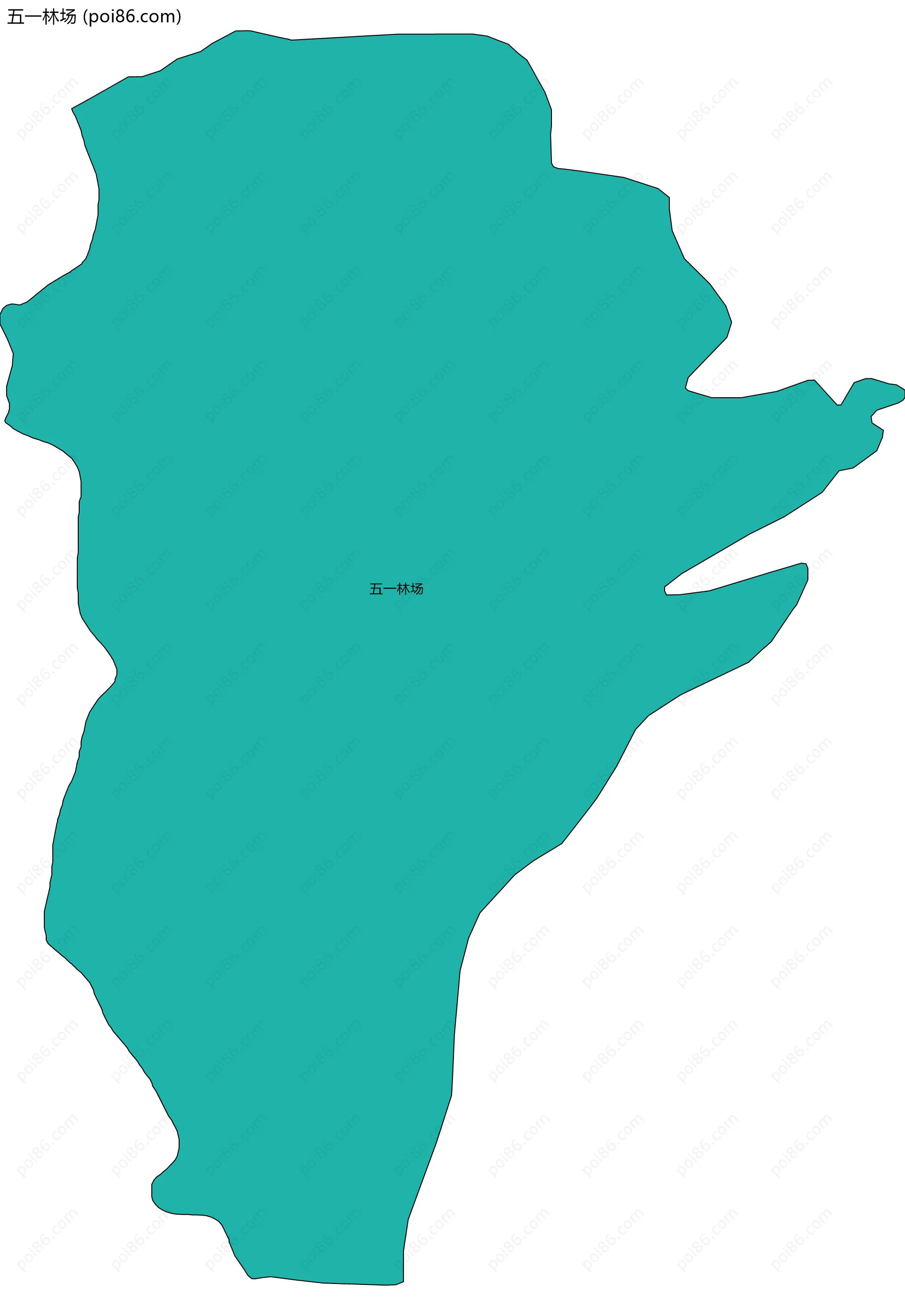 五一林场边界地图