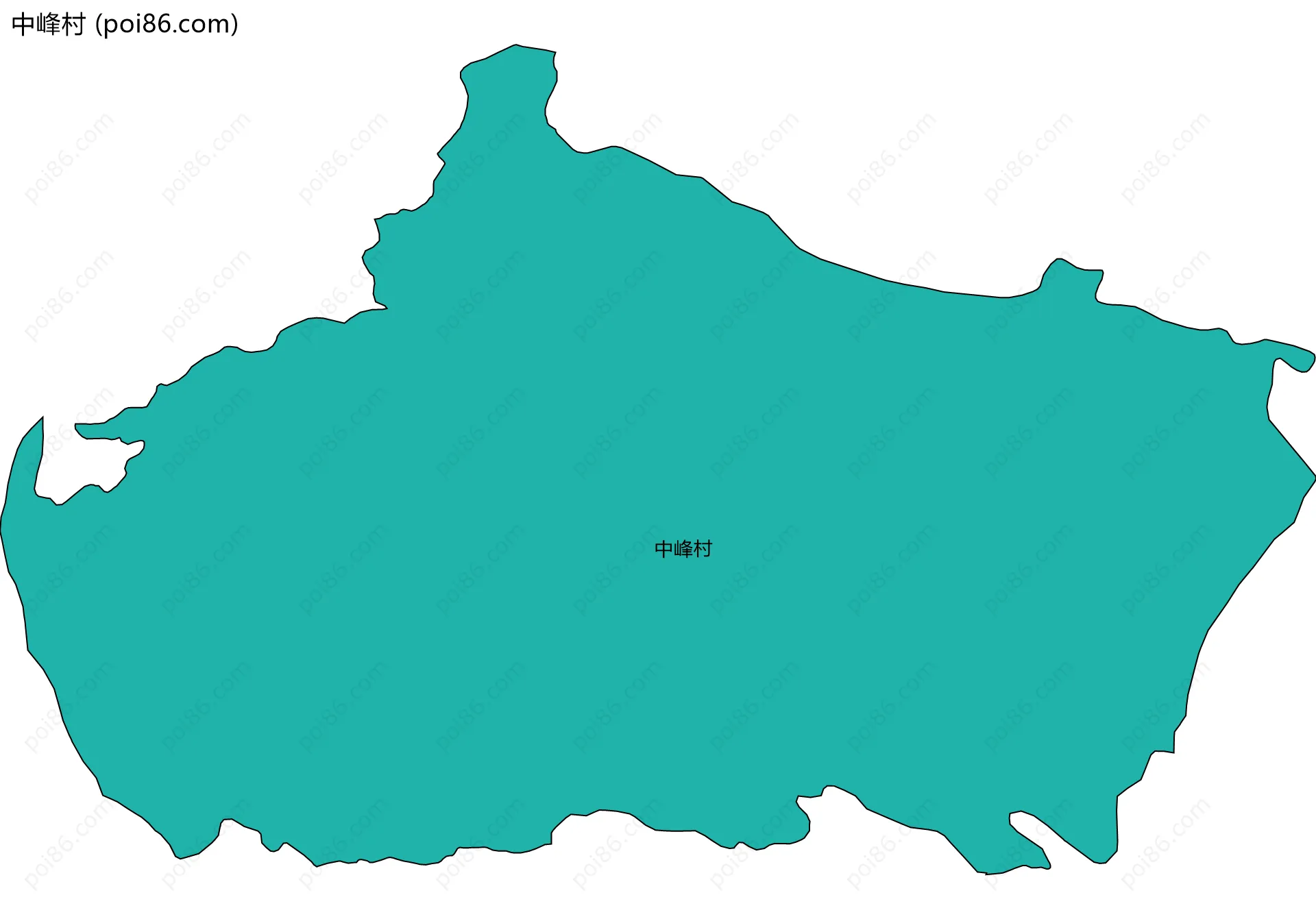 中峰村边界地图
