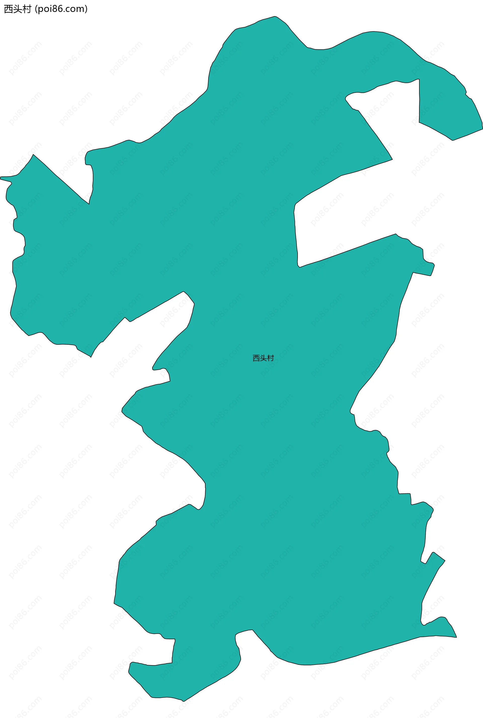 西头村边界地图
