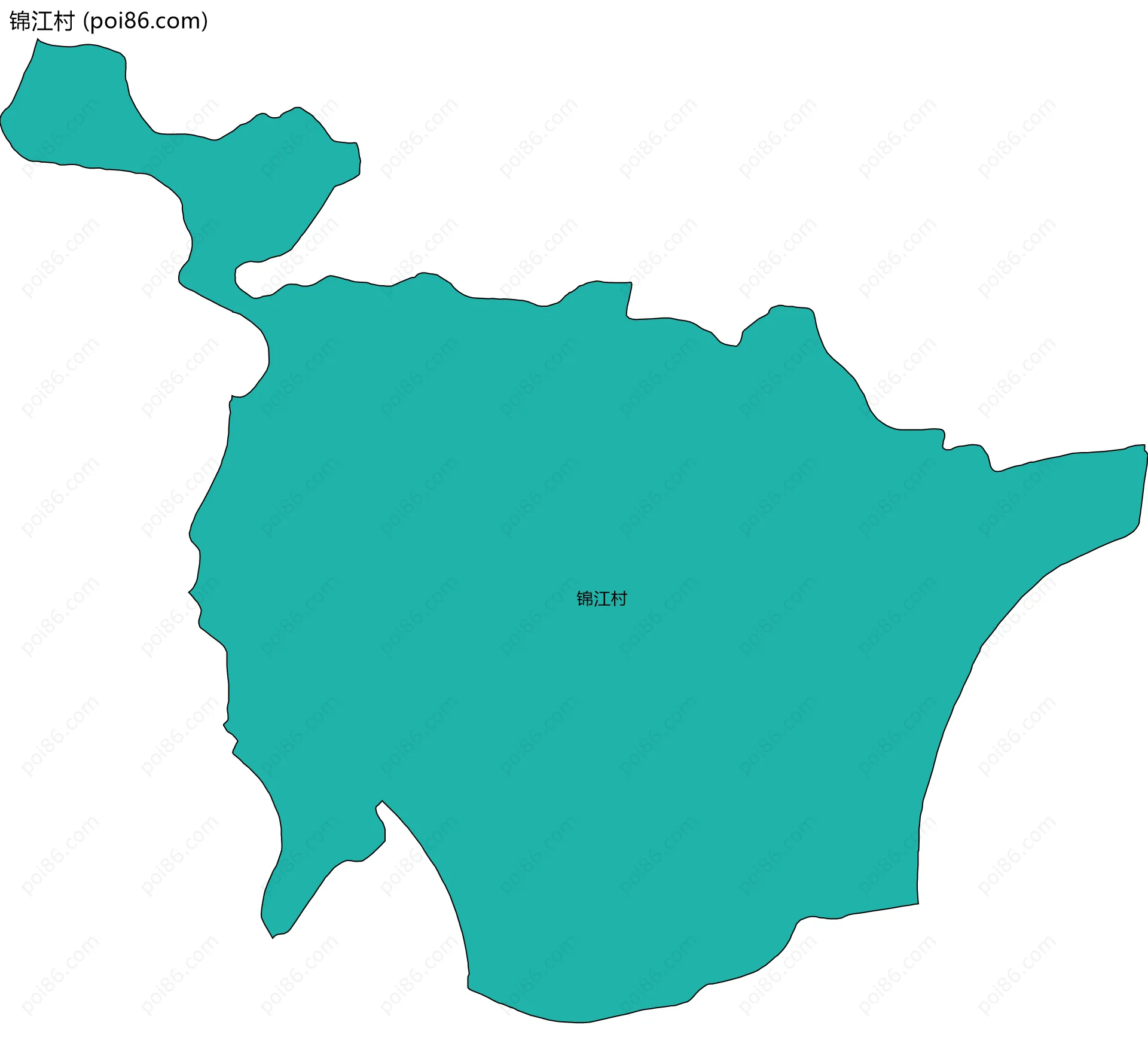 锦江村边界地图