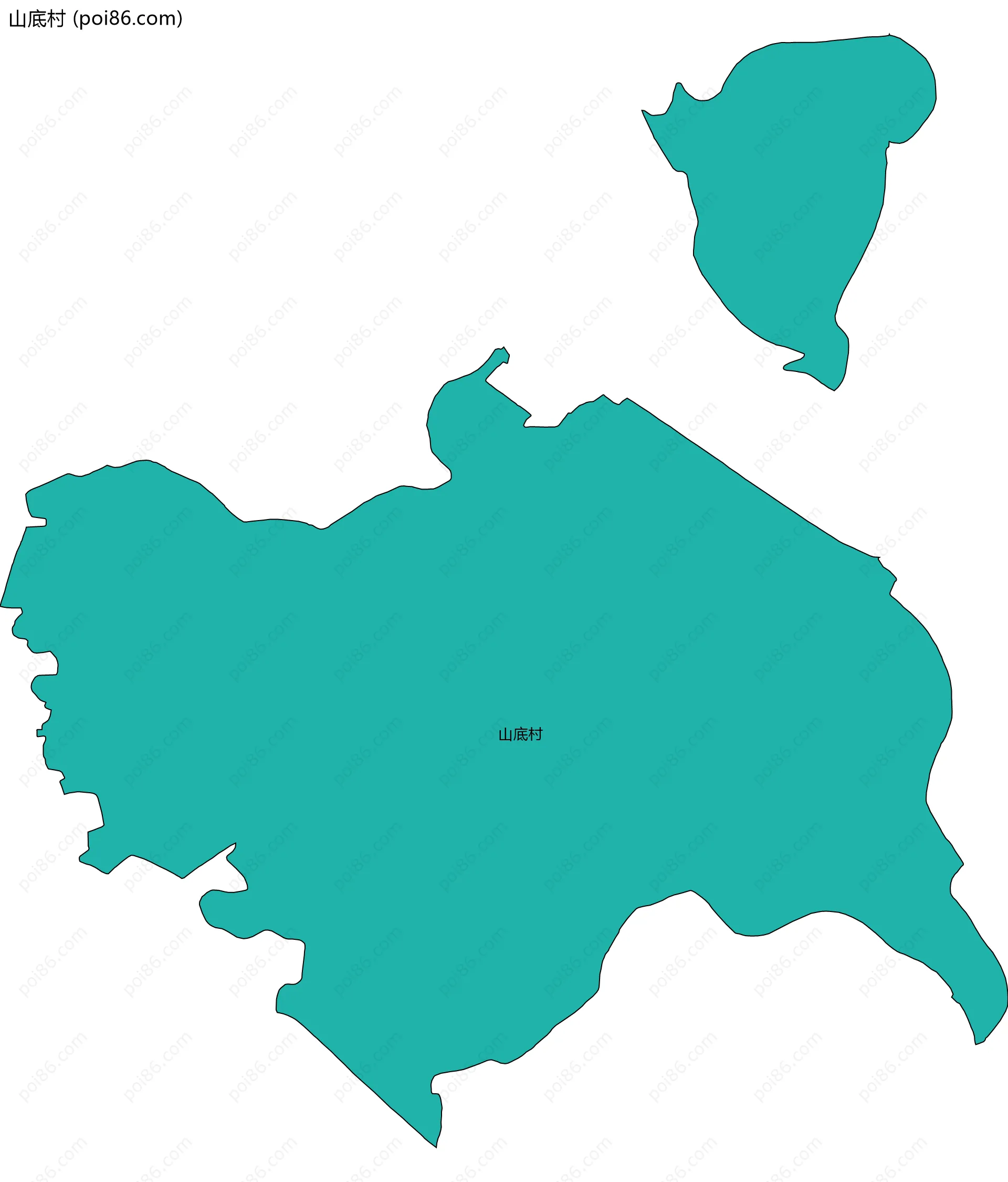 山底村边界地图